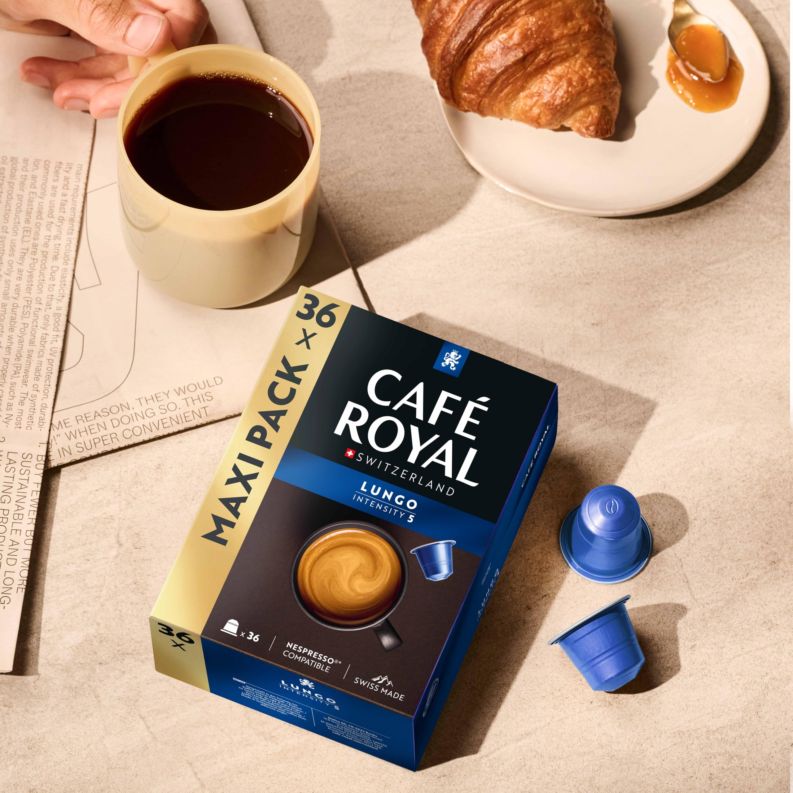 Café Royal Lungo Coffee Capsules - 36 Count Nespresso Compatible | Intensity 4/10 | 100% Arabica 7