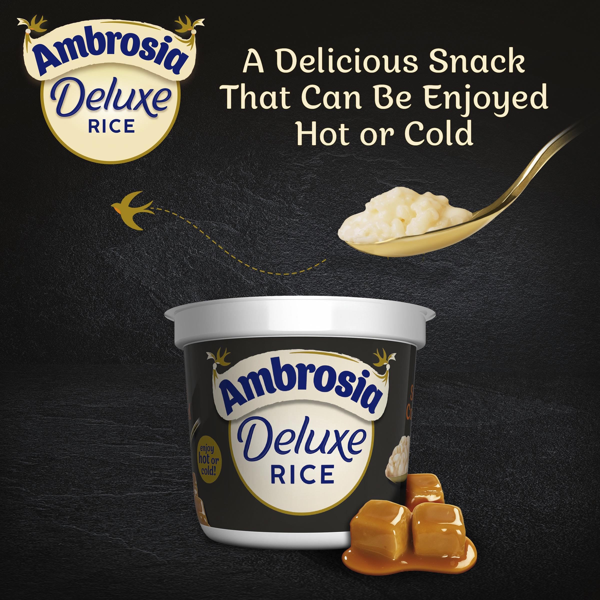 Ambrosia Deluxe Rice Pudding - Salted Caramel Flavour | Pack of 16 Pots (110g Each) 7