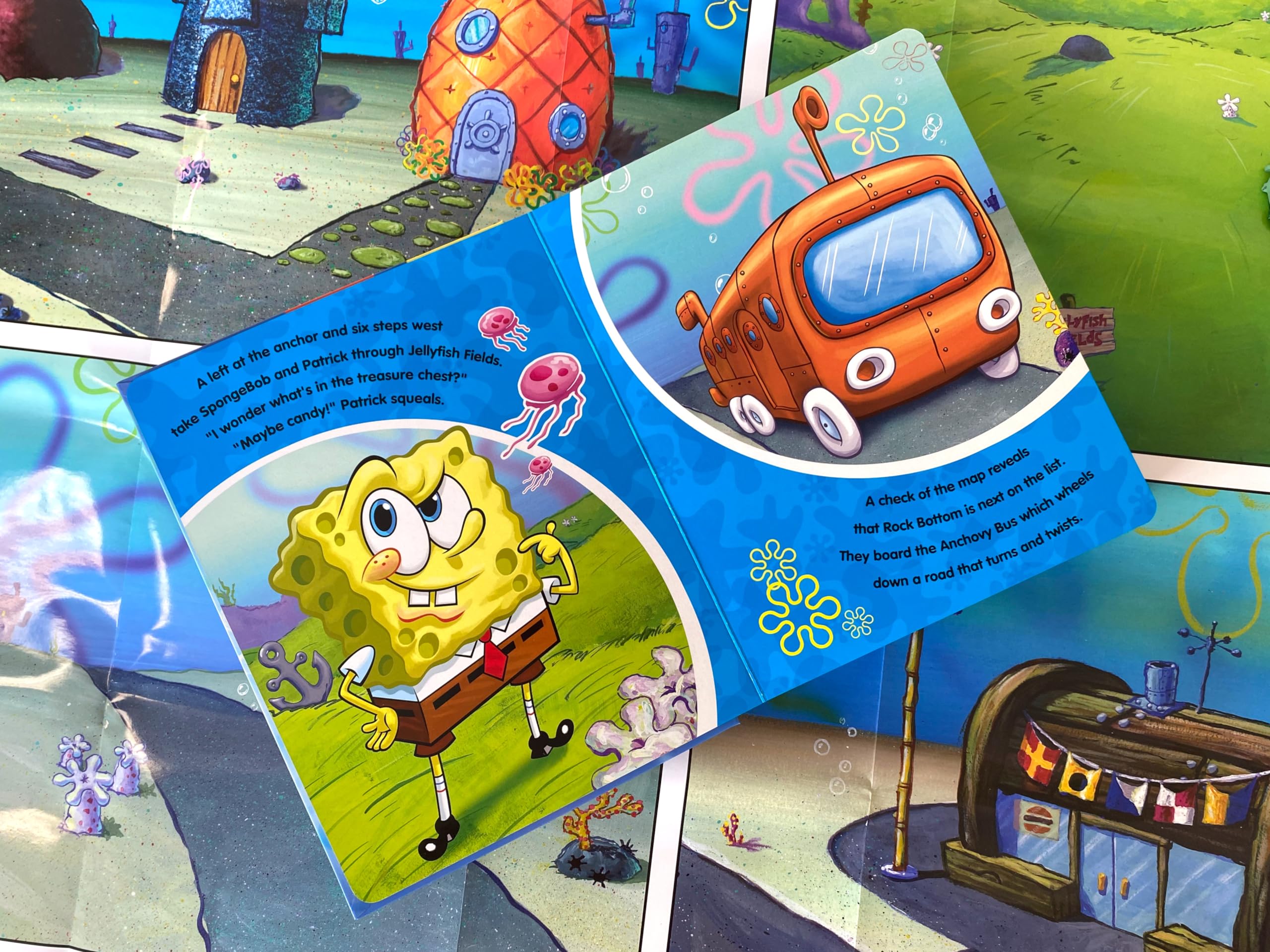 Phidal Nickelodeon Spongebob 25th Anniversary My Busy Books - Storybook, 10 Figurines, Playmat 5