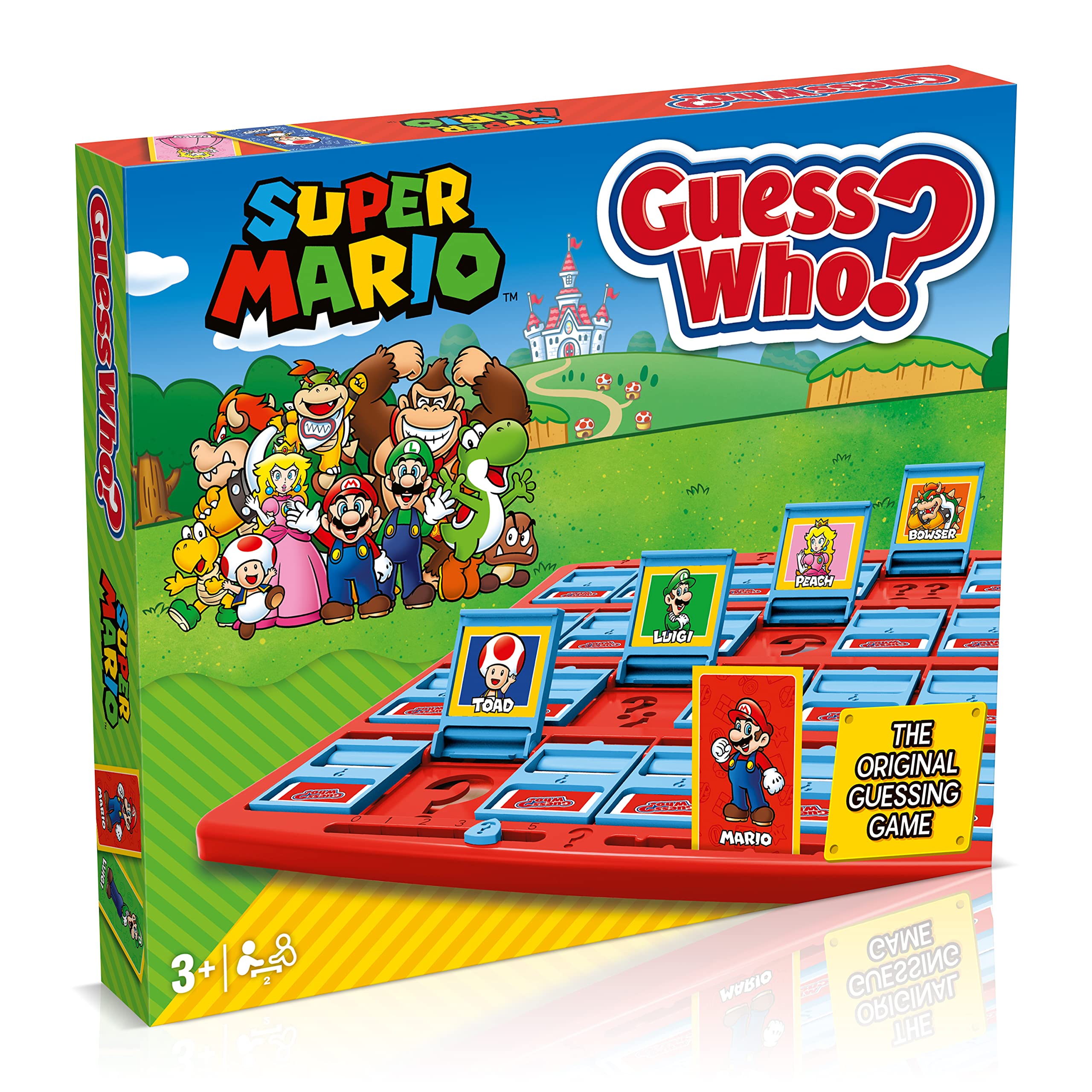 Winning Moves Super Mario Guess Who? Board Game Age 3+, Play with classic Nintendo characters including Mario, Luigi, Peach, Bowser, and Donkey Kong, 2 players makes a great gift for ages 3 plus