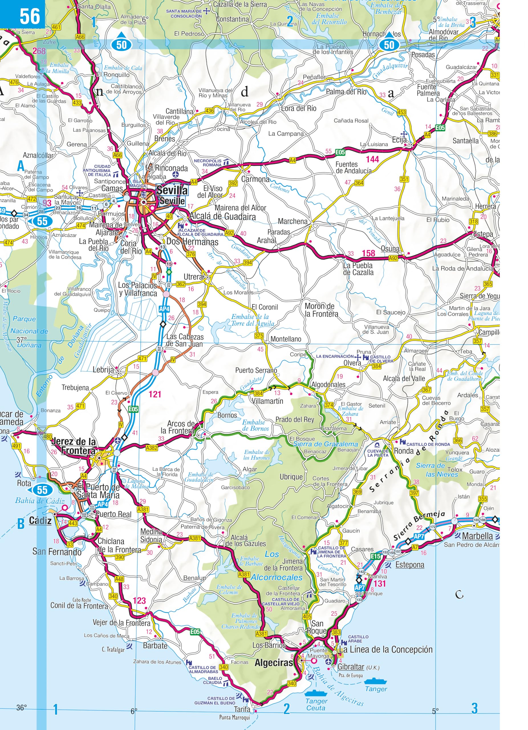 Philip's Big Easy to Read France, Spain & Portugal Road Atlas | Spiral Bound | English 3