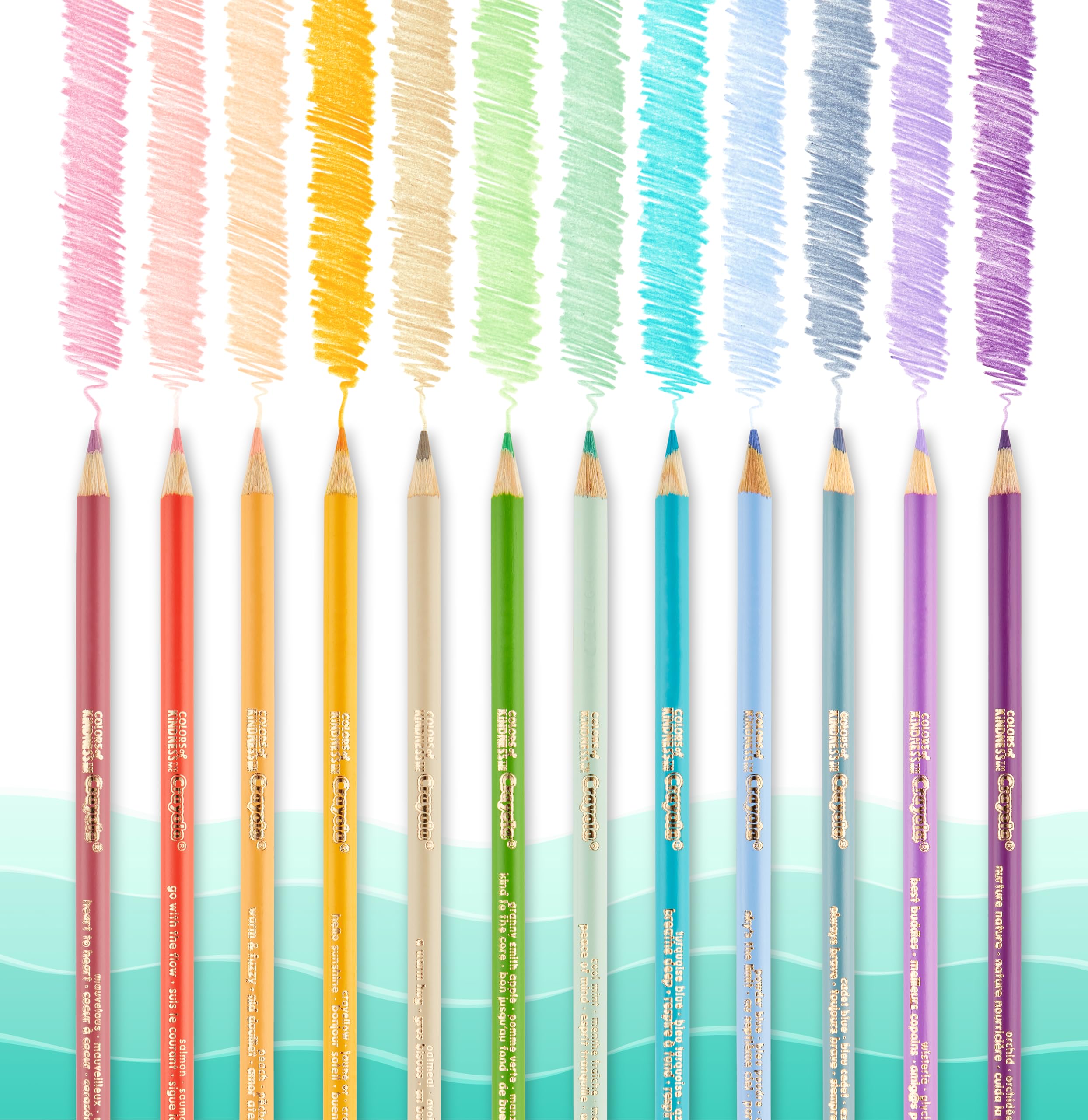 CRAYOLA Colours of Kindness Pencils - Assorted Colours (Pack of 12) | Non Toxic Wood HB 5