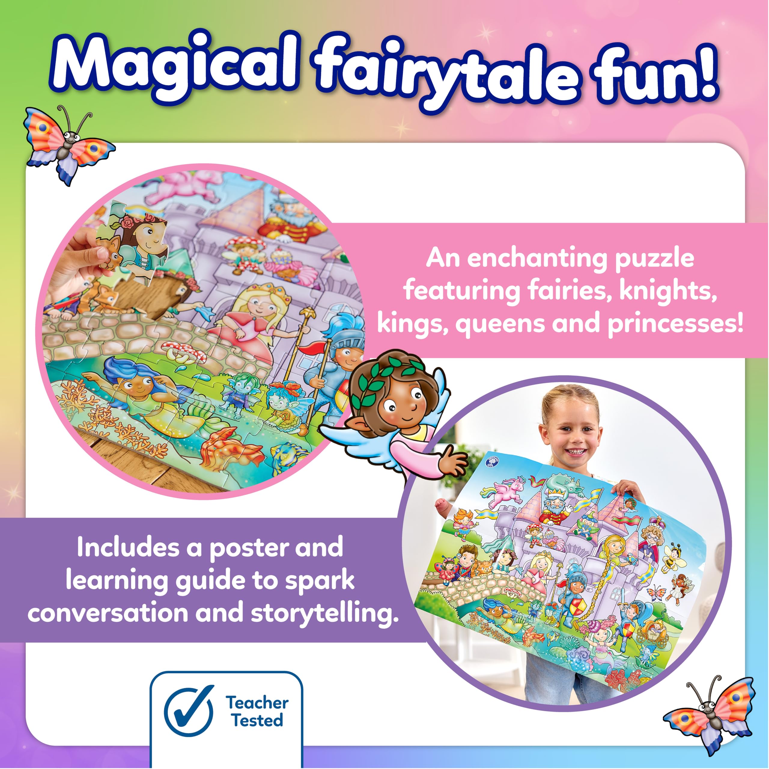 Orchard Toys Fairytale Castle 75-Piece Shaped Floor Puzzle for Kids 4+ | Durable Recycled Board 3