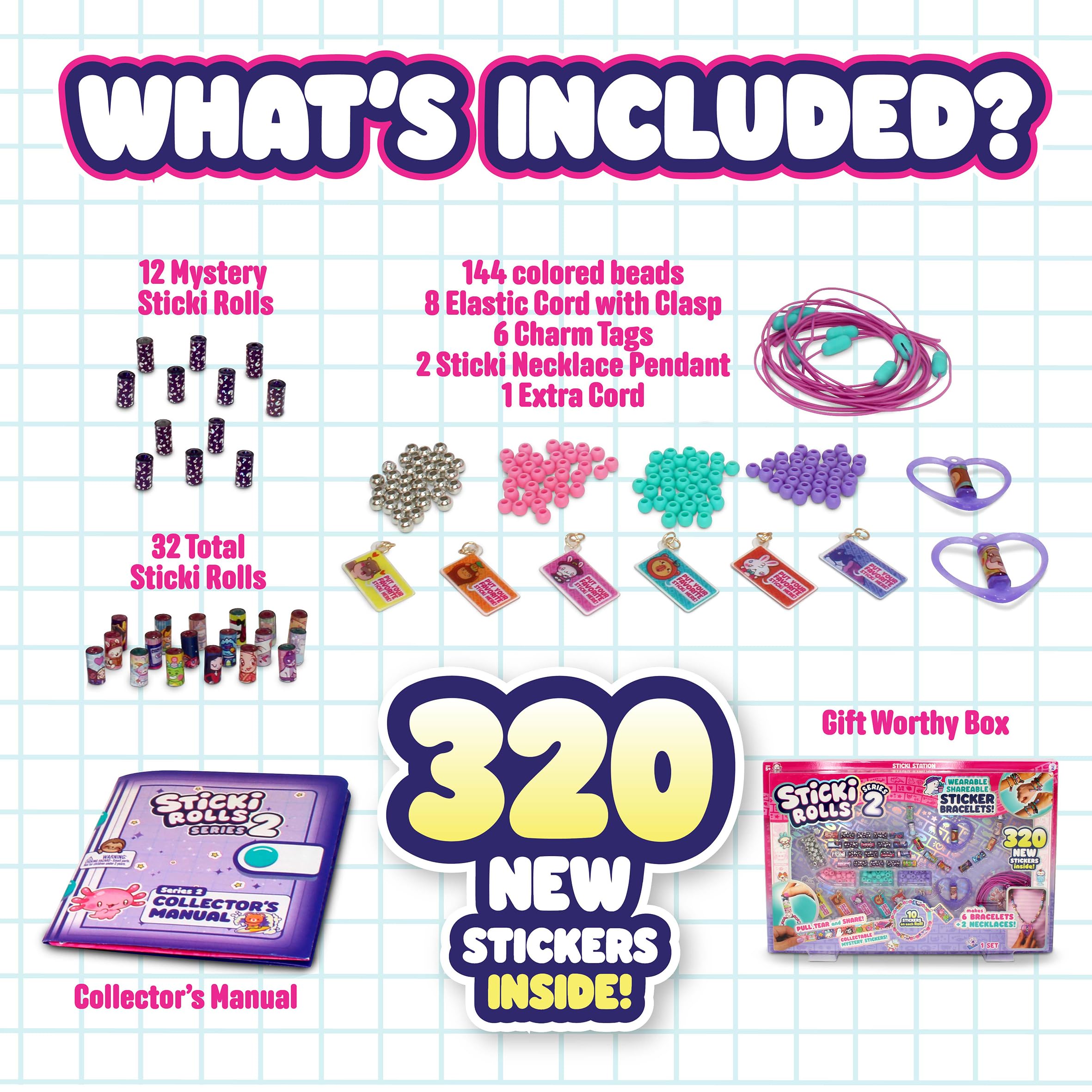 Sky Castle Sticki Rolls Serie 2 – Sticki Station S2 Tragbares und teilbares Sticker-Bastelset 6