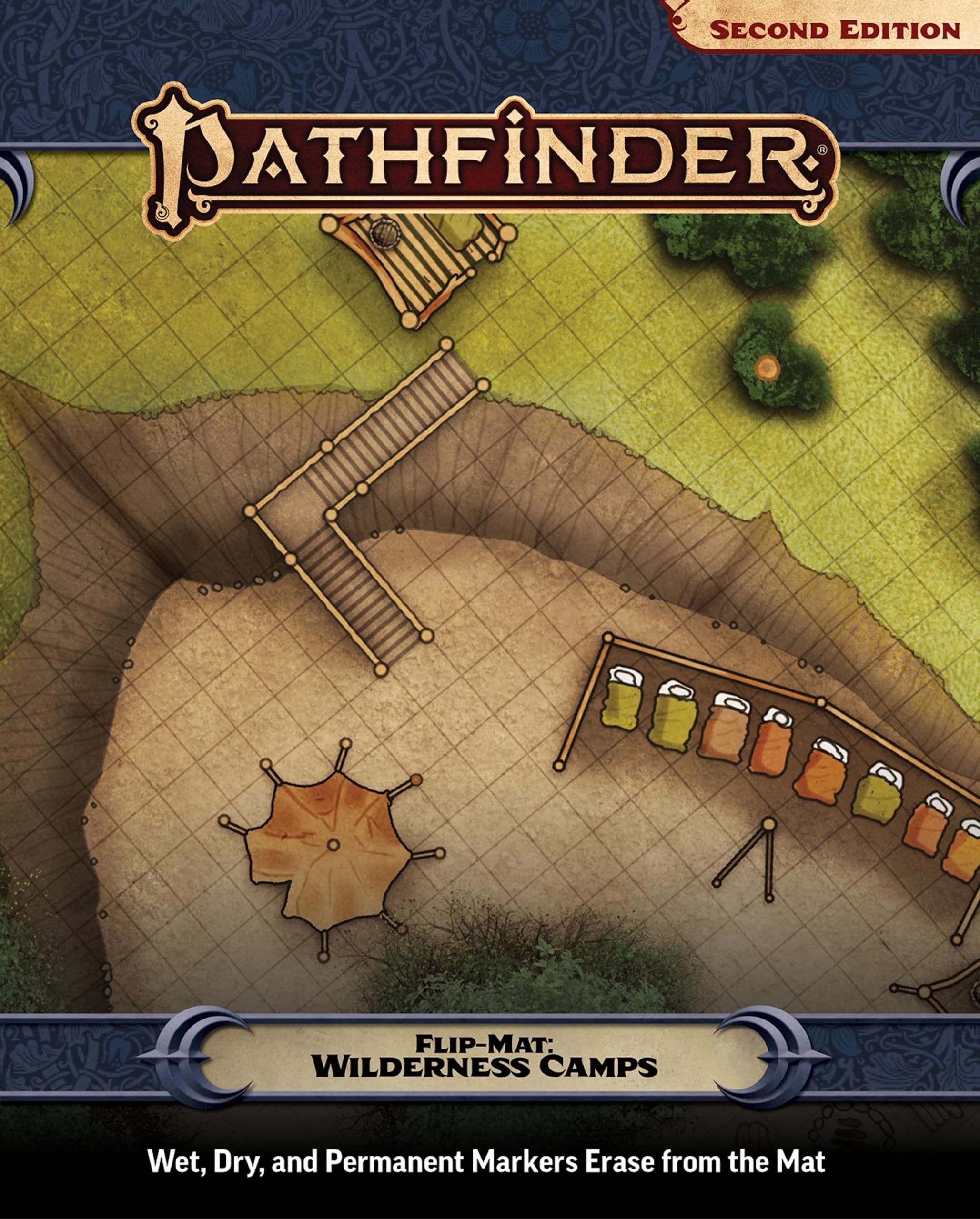 Paizo Pathfinder Flip-Mat: Wilderness Camps - Double-Sided Battle Map | 24' x 30' Unfolded