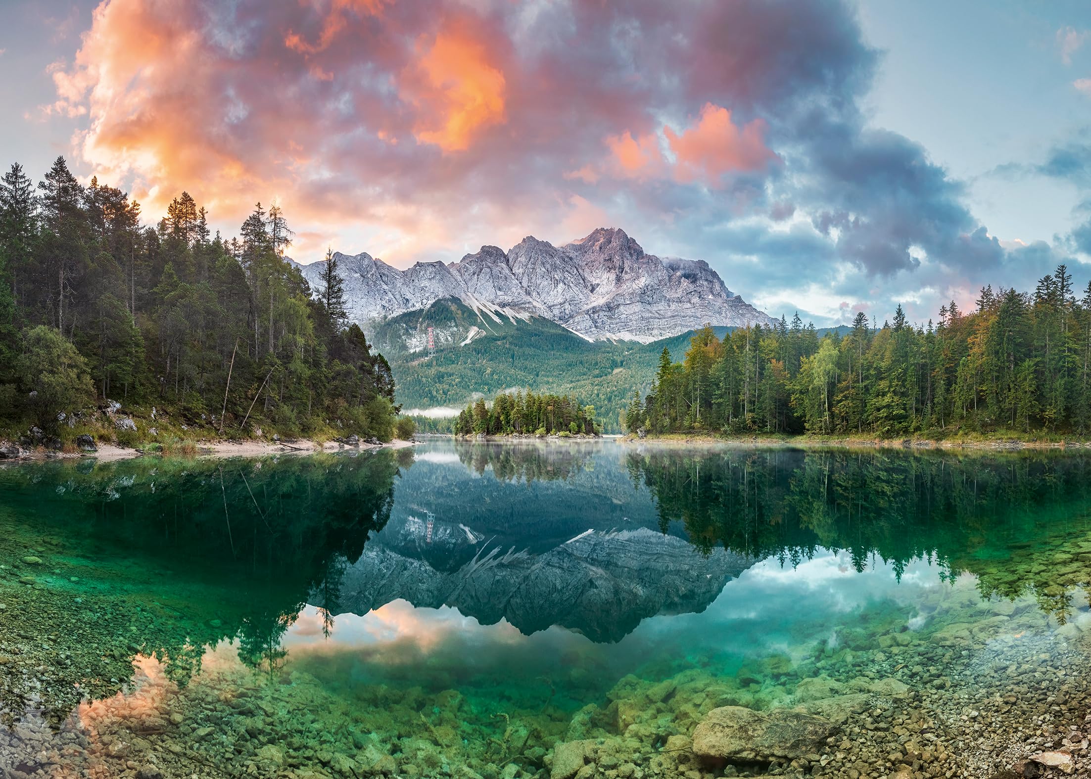 Ravensburger Zugspitze at the Eibsee Germany 1000 Piece Jigsaw Puzzle | 70x50cm 1
