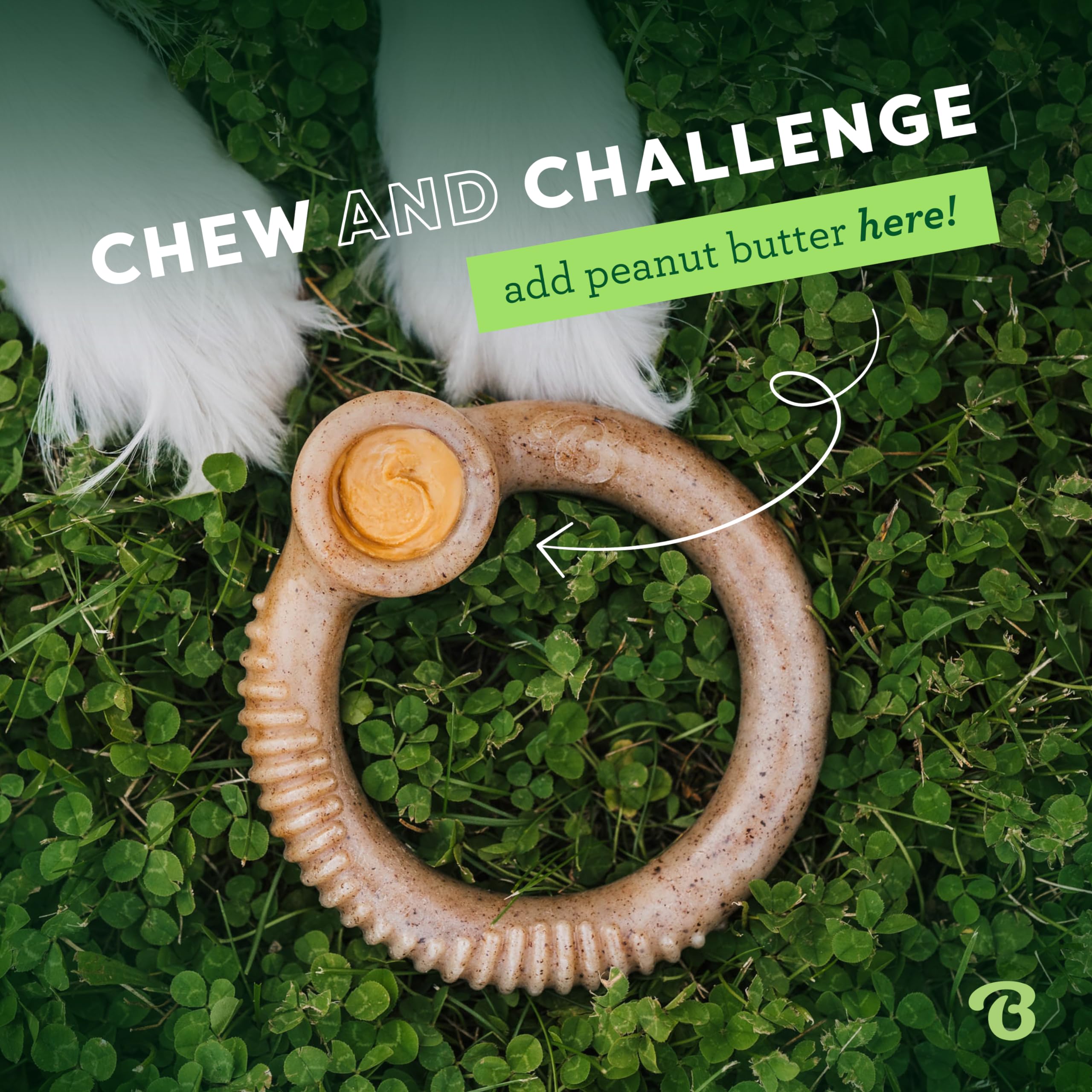 Benebone Ring Durable Dog Chew Toy - Real Bacon Flavor | Medium Size | Heavy Duty 5