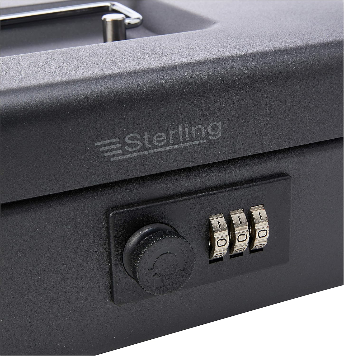 Sterling CB03CBK 10" Combination Lock Cash Box - Black 4