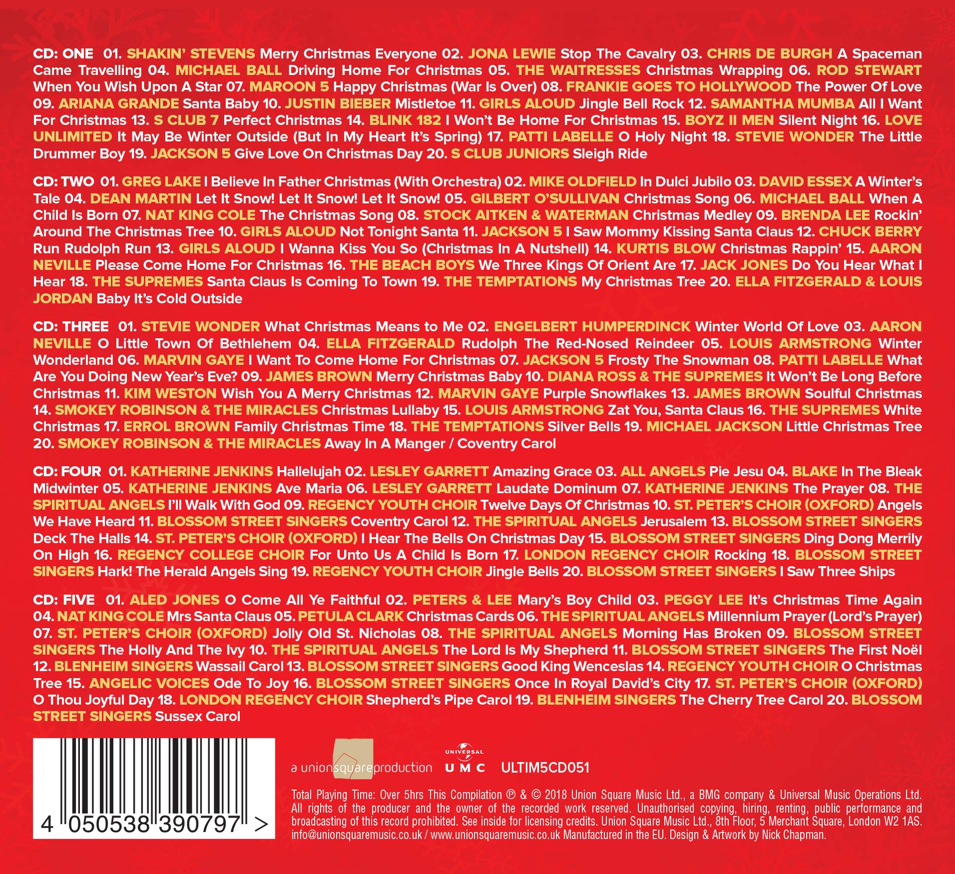 Ultimate Christmas - 100 Festive Hits Audio CD 2