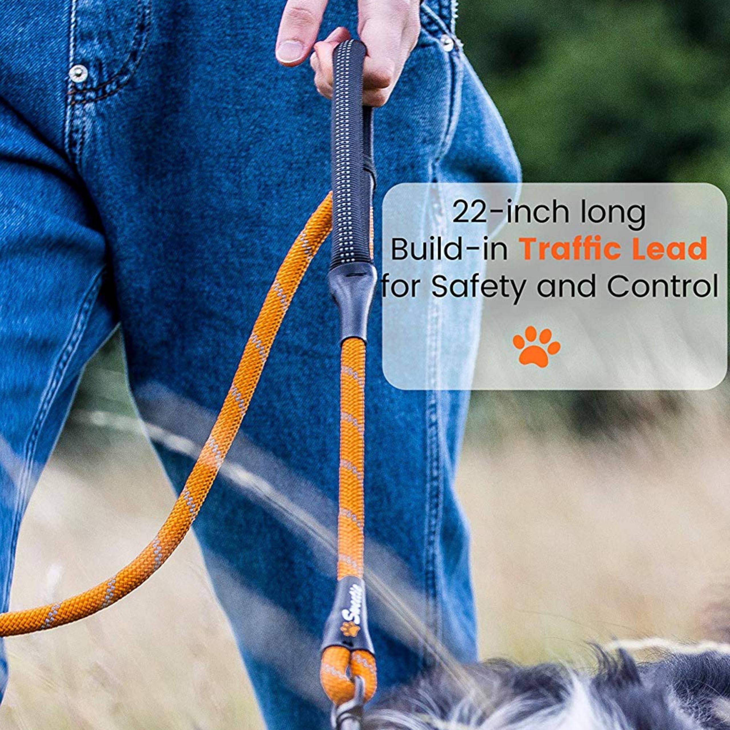 Sweetie Rope Dog Lead - Strong Black Leash with 2 Padded Handles | 1.5m Length 4