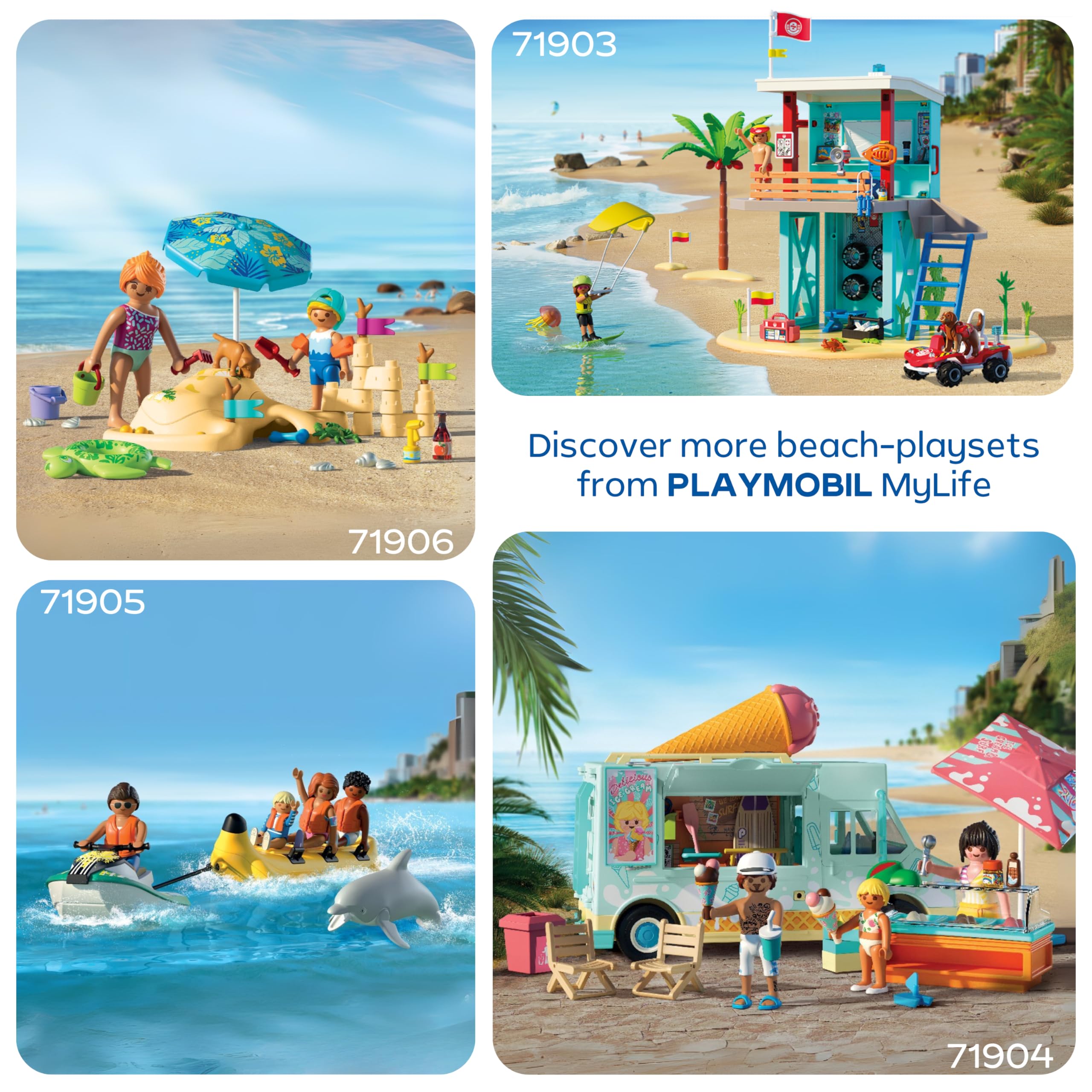 Playmobil Ice Cream Truck and Surf Shop - Ages 4+ | Multicolor Plastic 5
