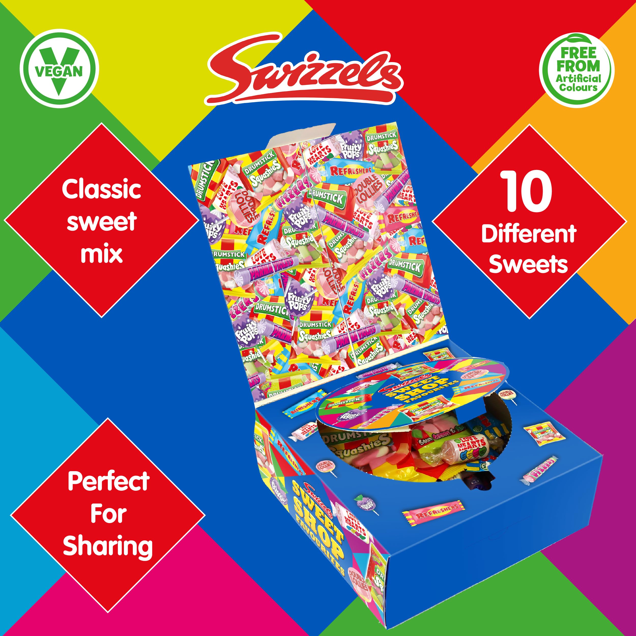 Swizzels Sweet Shop Favourites - Assorted Retro Sweets Gift | 500g Box | Individually Wrapped 3