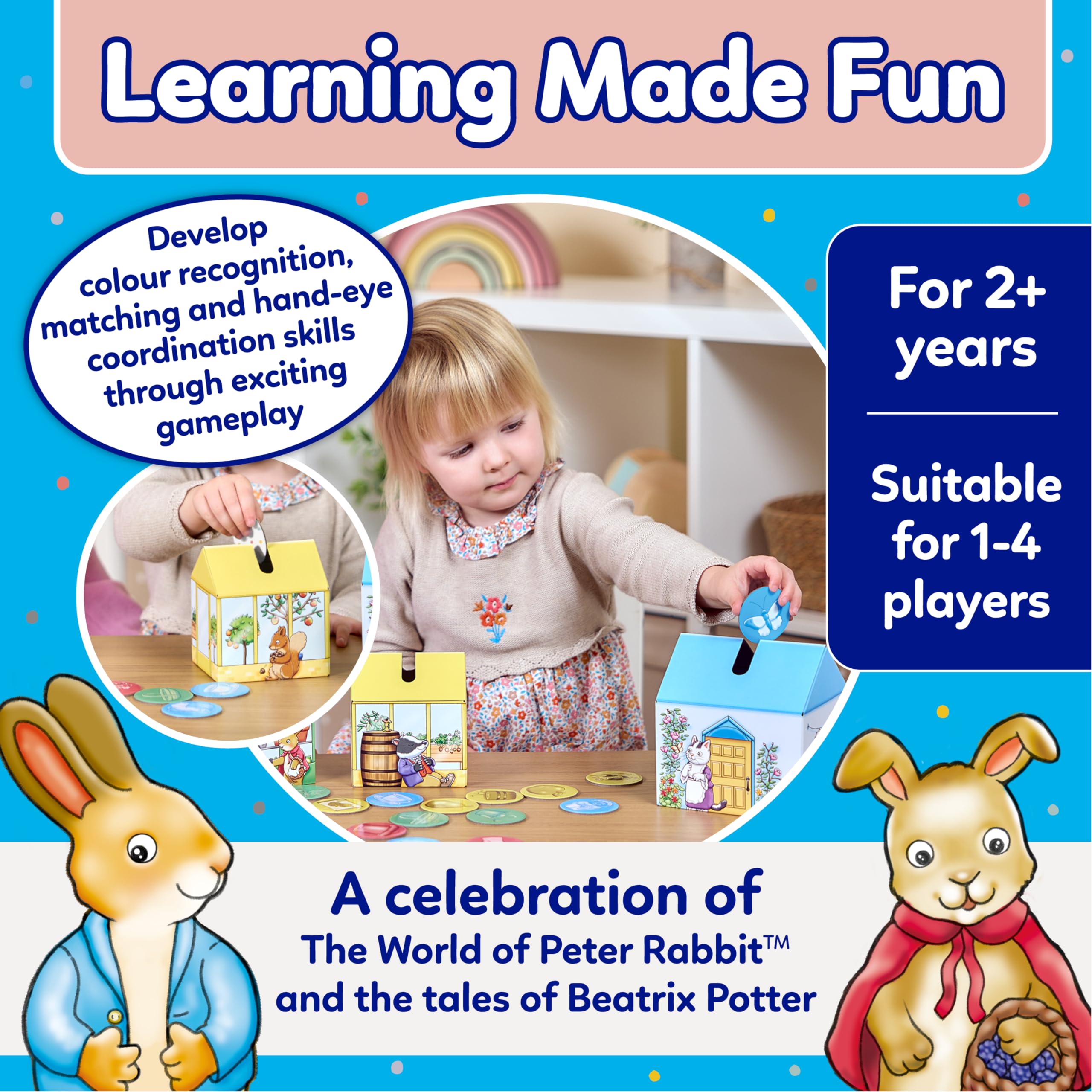 Orchard Toys Peter Rabbit™ Posting Game | Matching & Colour Game for Ages 2+ 3