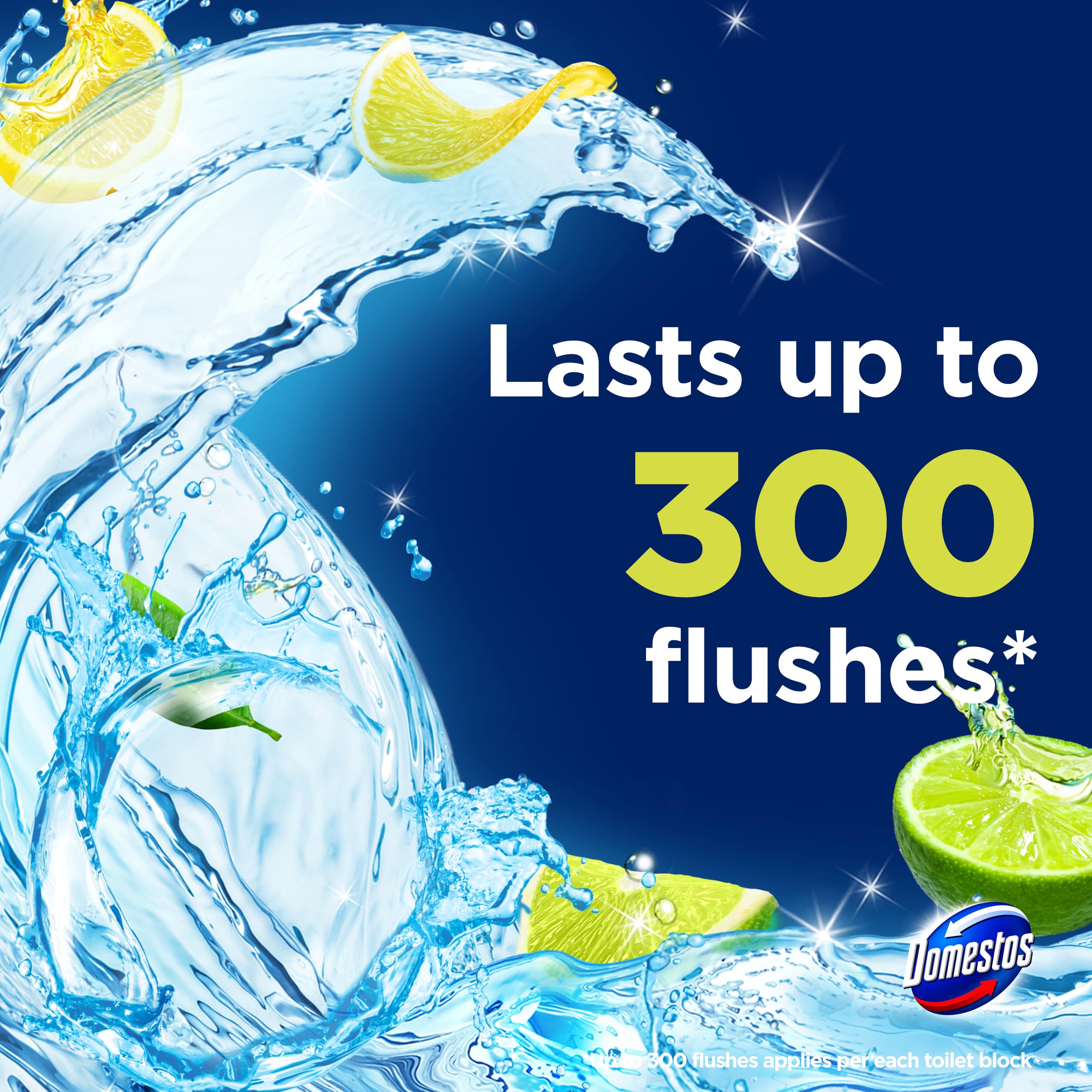 Domestos Power 5 Lime Toilet Rim Blocks - 2 Count (50g Each) | Limescale Prevention & Rich Foam 7