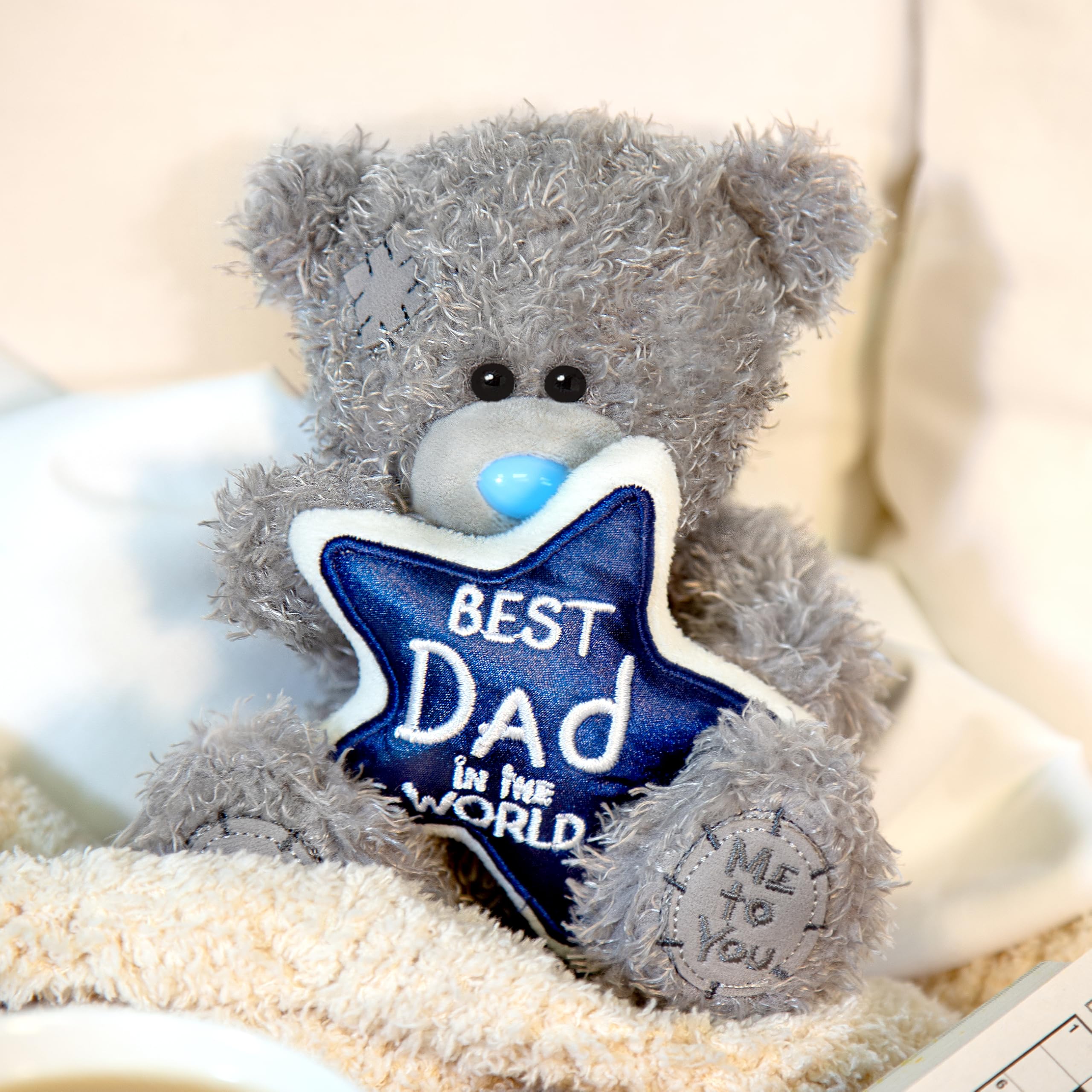 Me To You Bear Tatty Teddy 'Best Dad In The World' Plush Bear | 16.5 cm | Gift Plinth 5