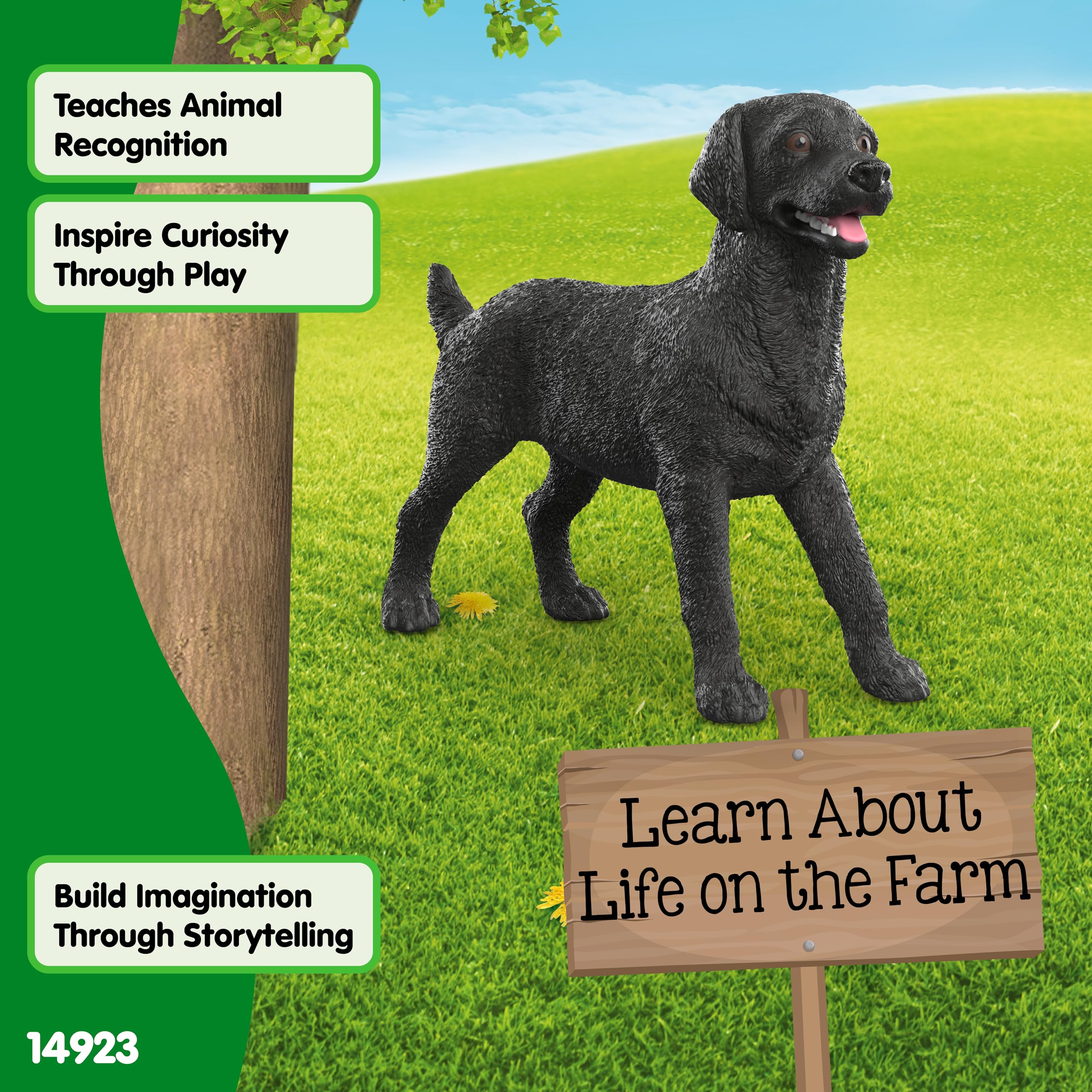 Schleich Farm World Black Labrador Retriever Female Toy Figurine - Ages 3+ | 14923 5