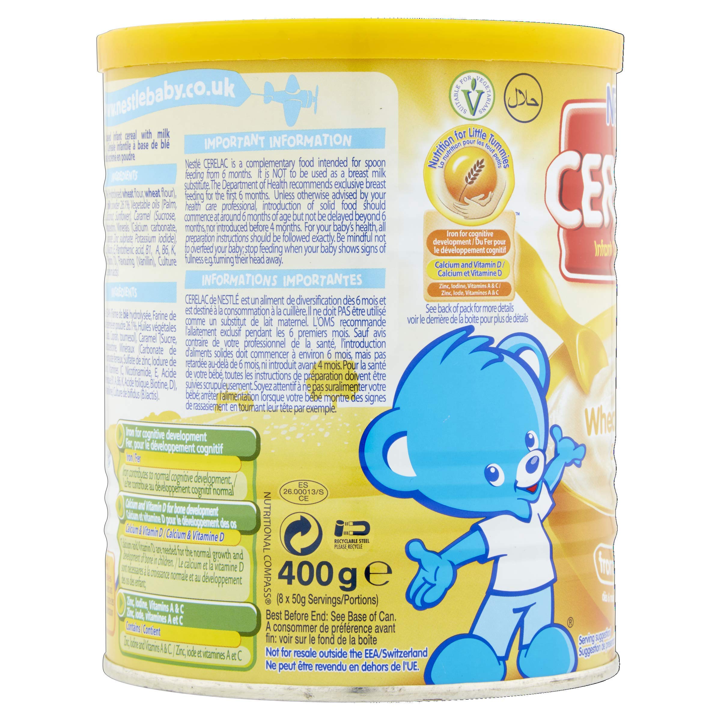 Cerelac Wheat Infant Cereal with Milk - Suitable from 6 Months+ | 400g 3
