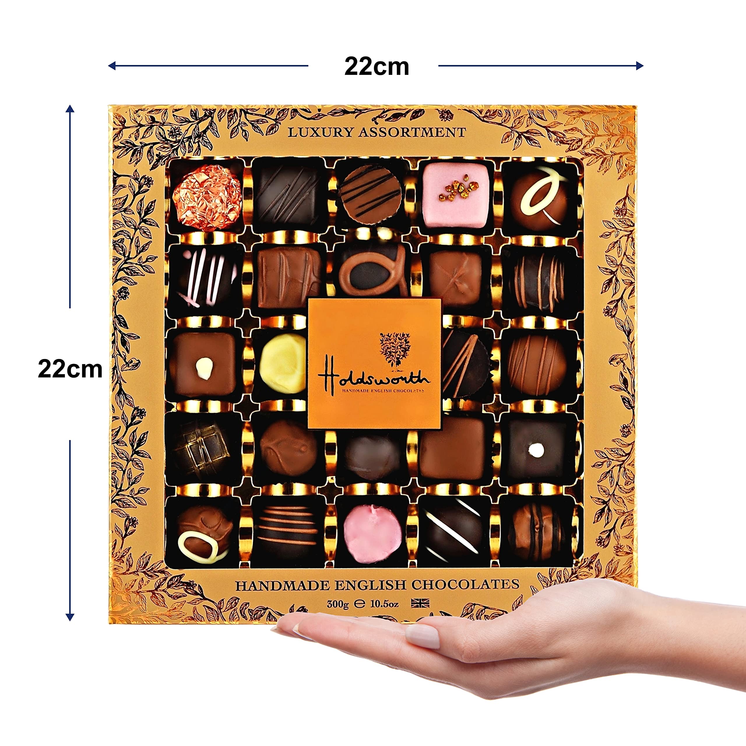 Holdsworth Chocolates Luxury Classic – Handgemachte Trüffel und verschiedene Pralinen – 300-g-Geschenkbox 3