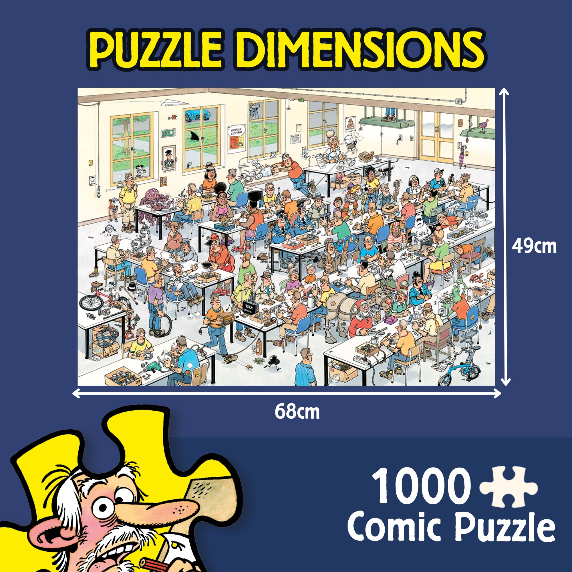 Jan van Haasteren Can We Fix It? - 1000 Piece Adults Jigsaw Puzzle | 68cm x 49cm 3