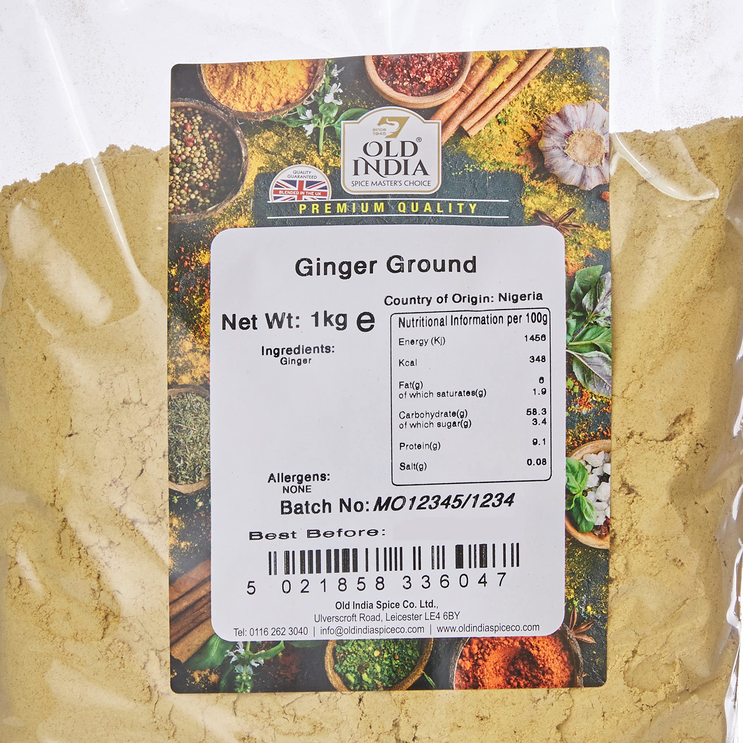 Old India Gemahlener Ingwer (1 kg) – 100 % natürliches, gentechnikfreies Gewürz für Currys, Suppen und Eintöpfe 3