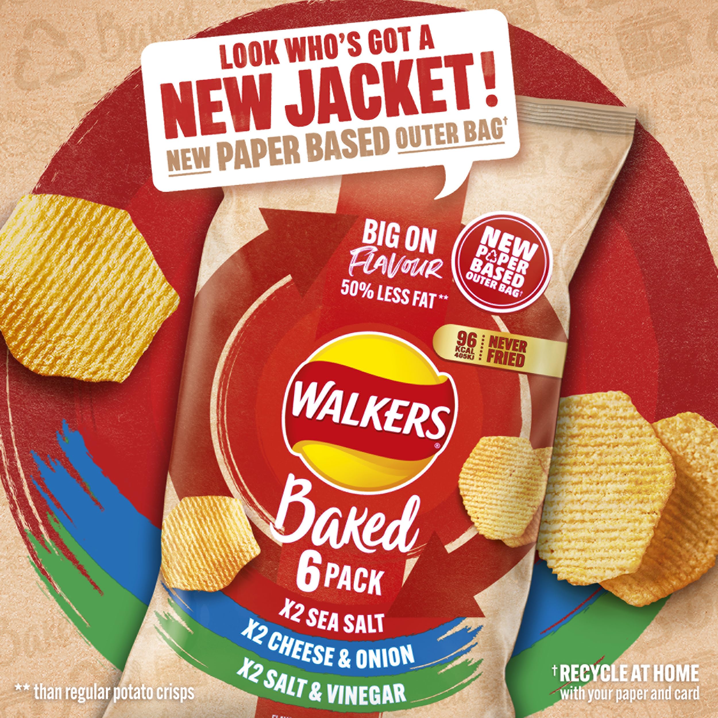 Walkers Ofengebackene Sortenpackung Chips, 6 x 22 g 4
