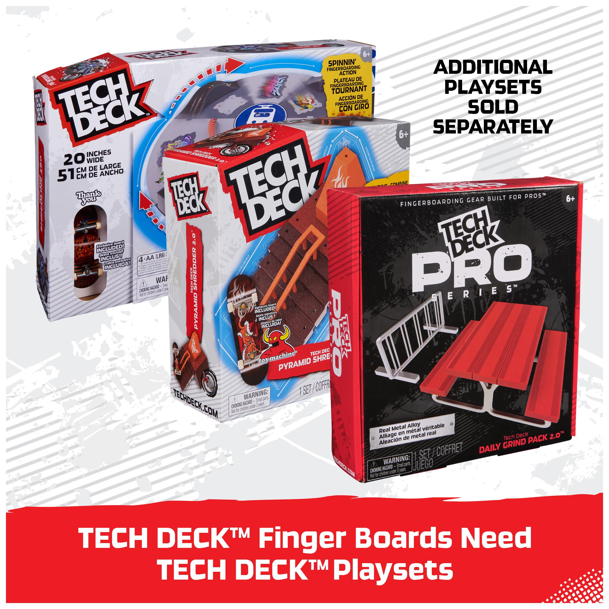 Tech Deck Sk8shop Bonus Pack Fingerboard Set | Build 3 Complete Skateboards | Ages 6+ 6