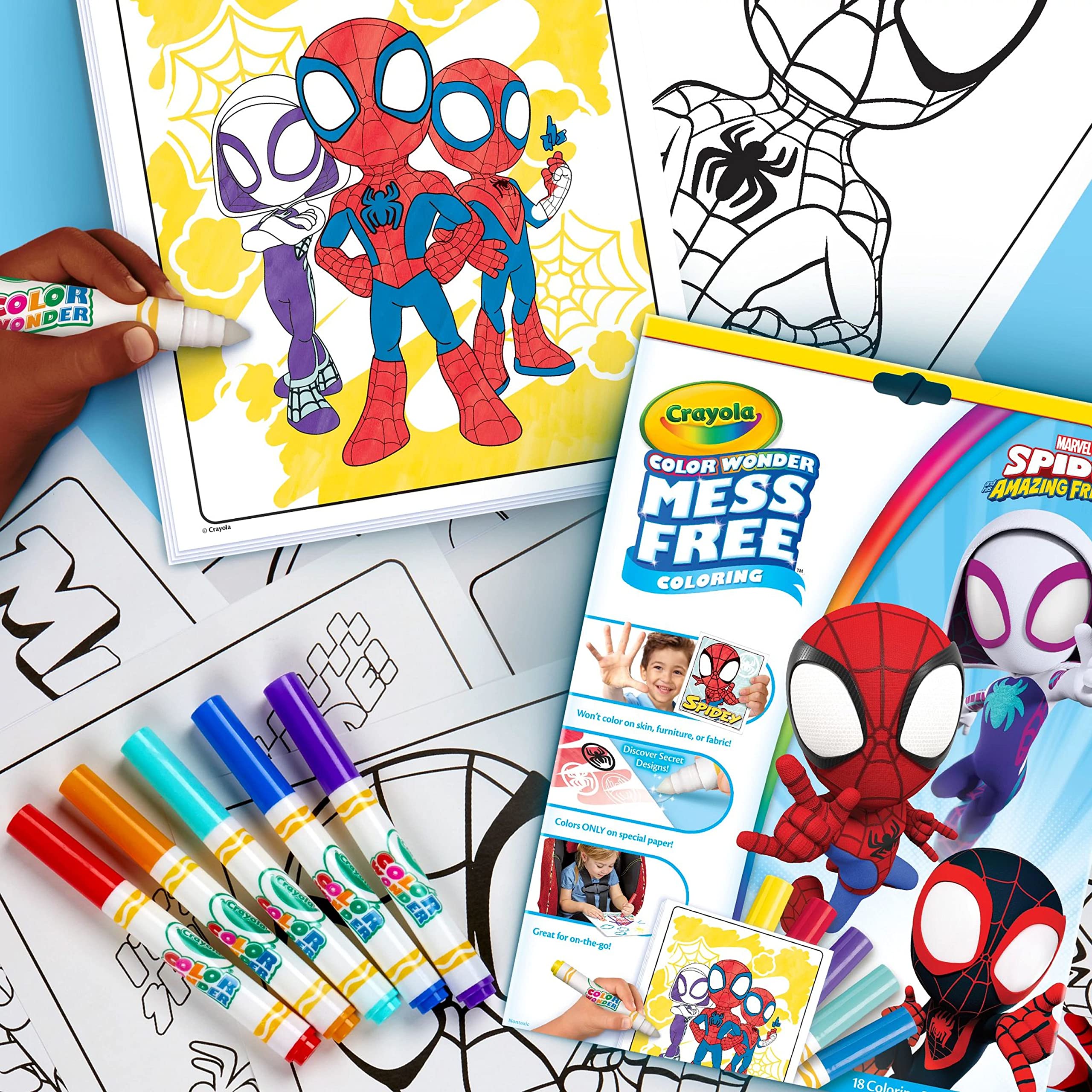 CRAYOLA Color Wonder Spidey and His Amazing Friends Mess-Free Coloring Kit | 23 Piece Set | Ages 3+ 3