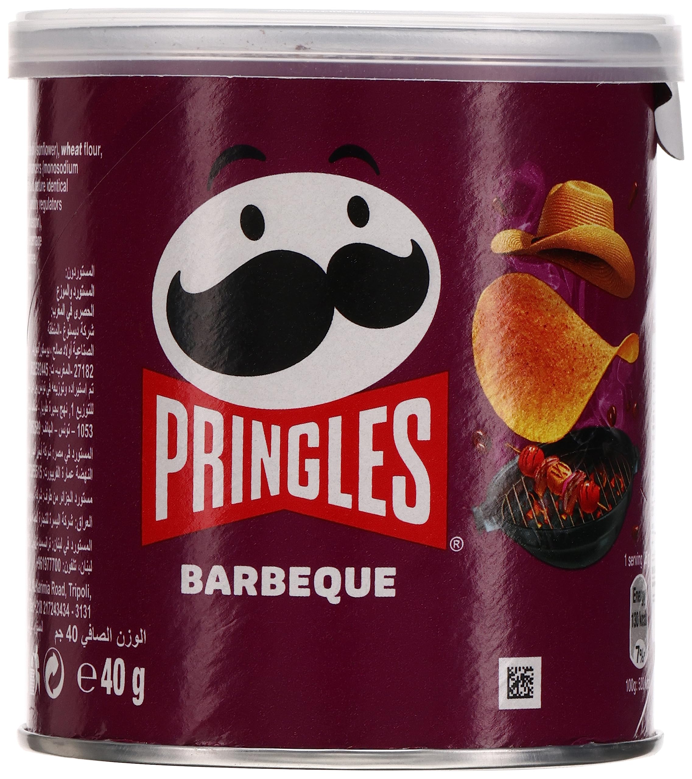 Pringles Texas BBQ Sauce Potato Chips - 12 Pack of 40g Tubes