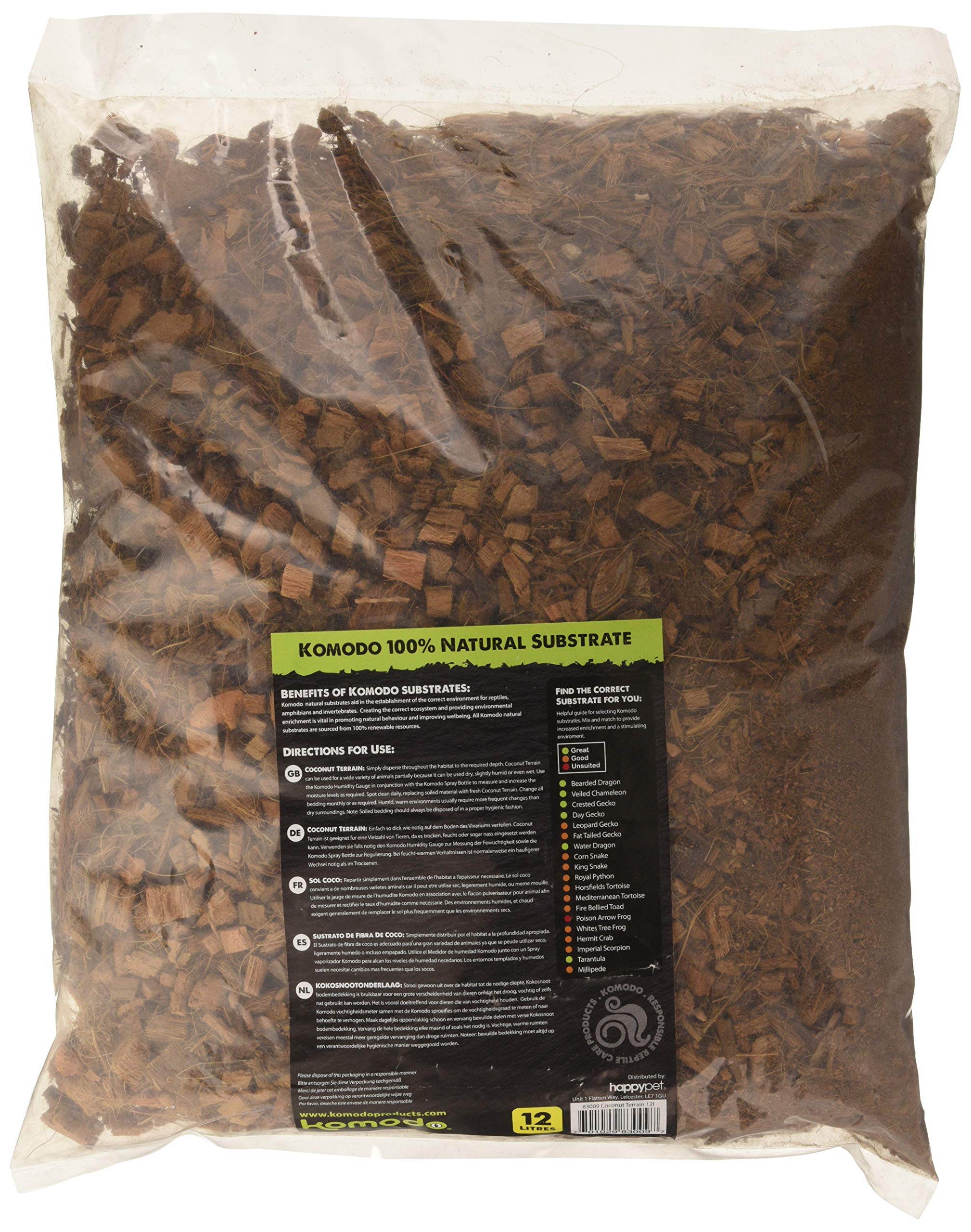 Komodo Coconut Terrain Substrate - 100% Organic | 12 Litre | pH Neutral