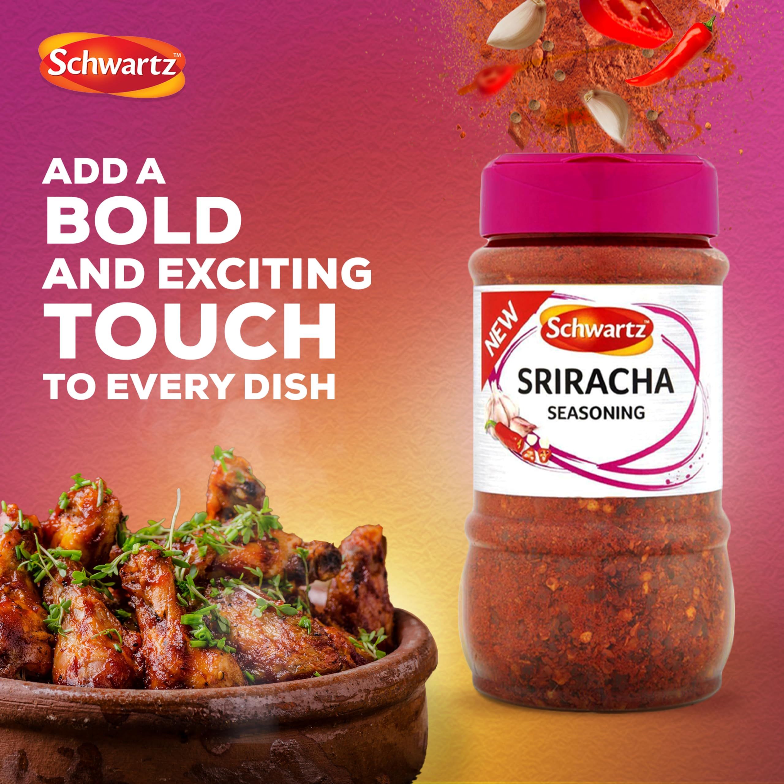Schwartz Sriracha Seasoning - Sweet, Sour & Spicy Kick | 320g Jar