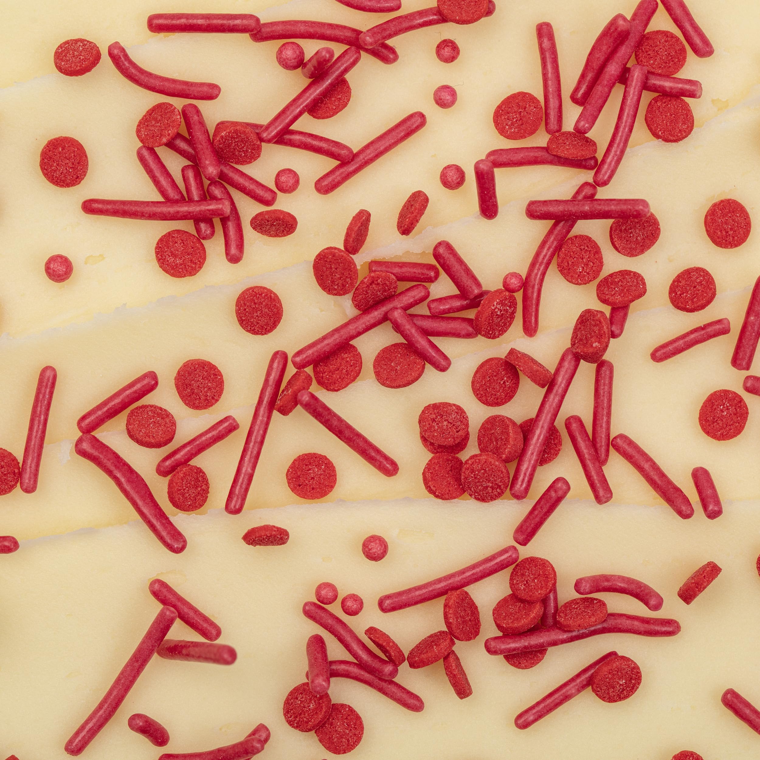 PME Cake Sprinkle Mix - Red Decorative Strands, Beads, and Confetti | 76g 4