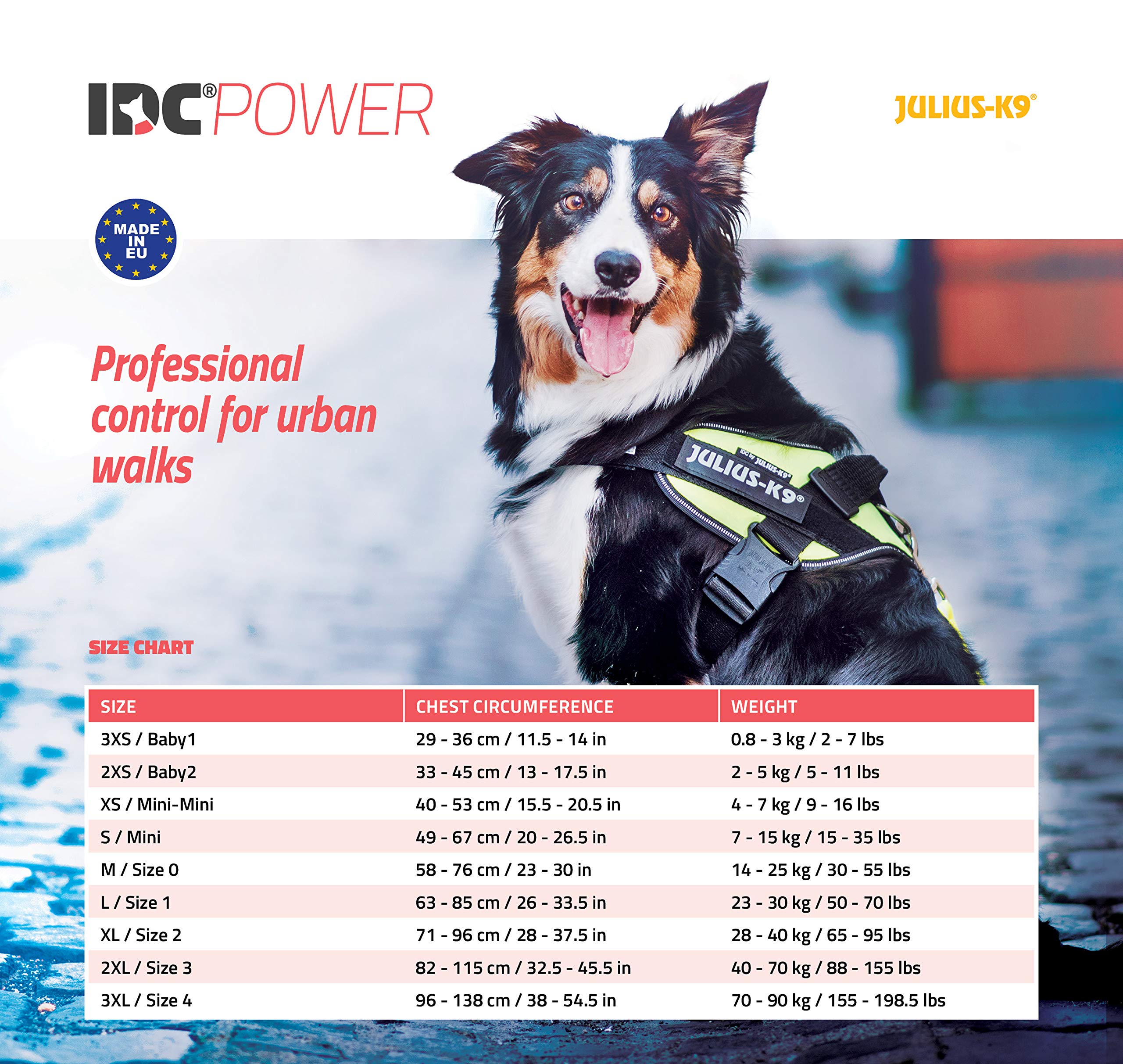 Julius-K9 IDC Powerharness Vest Harness - Camouflage | Chest 49-67 cm | Dog Weight 7-15 kg