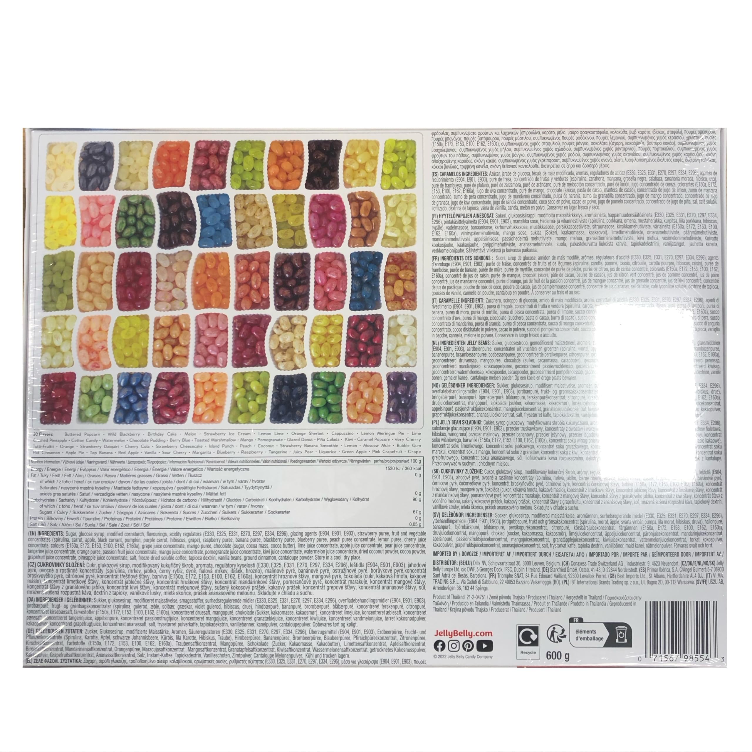 Jelly Belly Gourmet Jelly Beans Gift Box - 50 Flavours | 600g