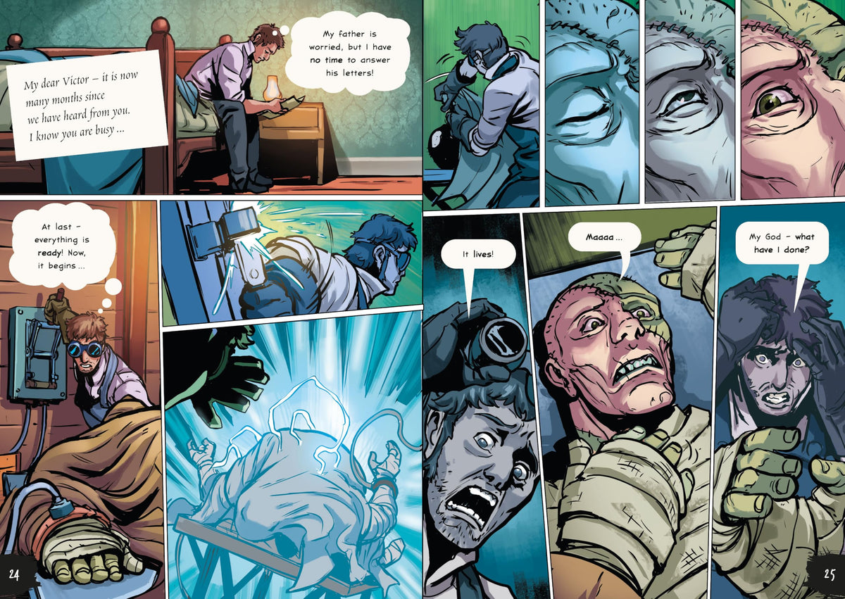 Mary Shelley's Frankenstein: A Graphic Novel - Classic Adaptation | Hardcover | 112 Pages | Ages 12+