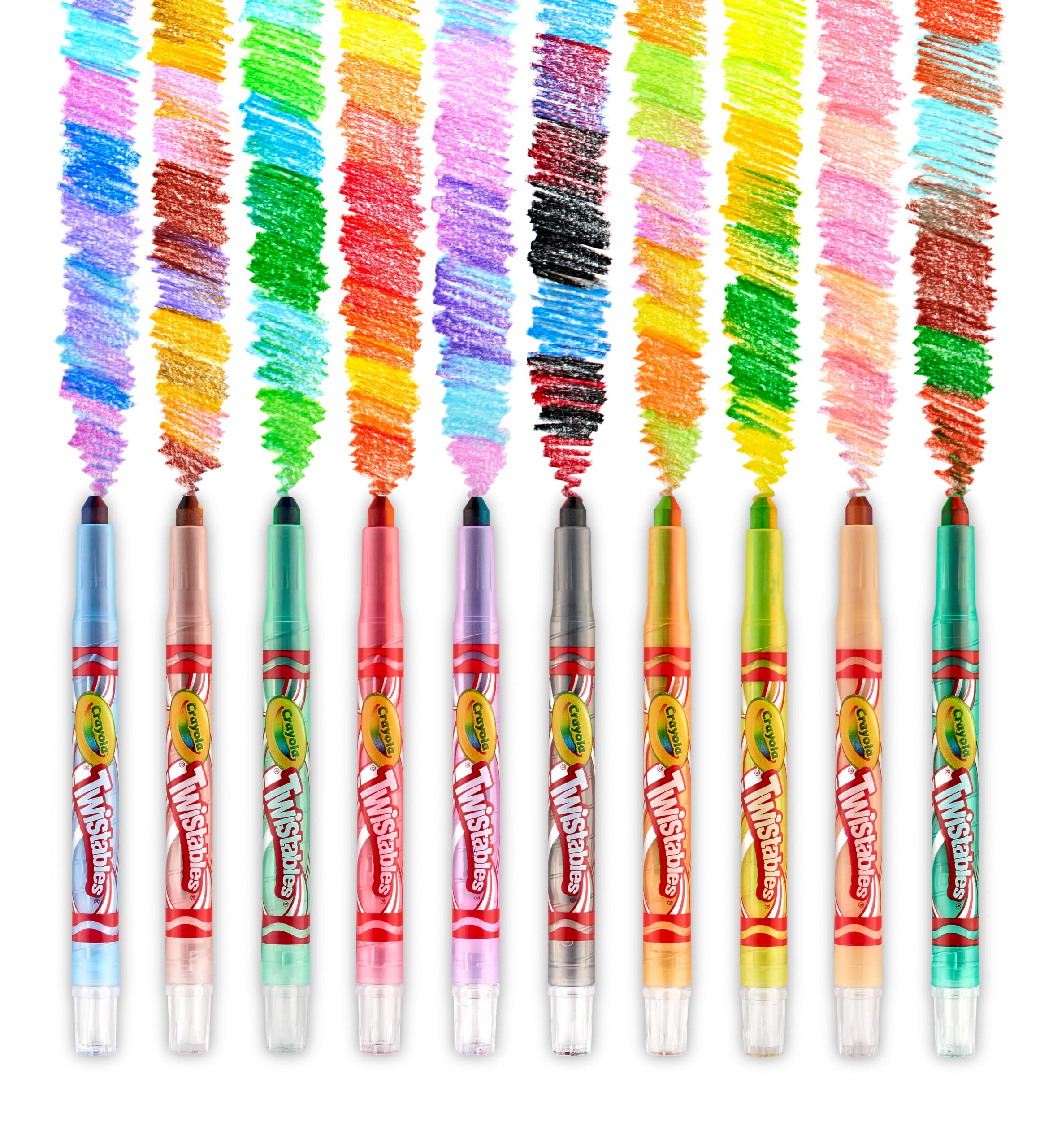 CRAYOLA Swirl Mini Twistable Crayons - Assorted Colours | 4 Colours Per Crayon | Pack of 10 | Ages 3+ 3