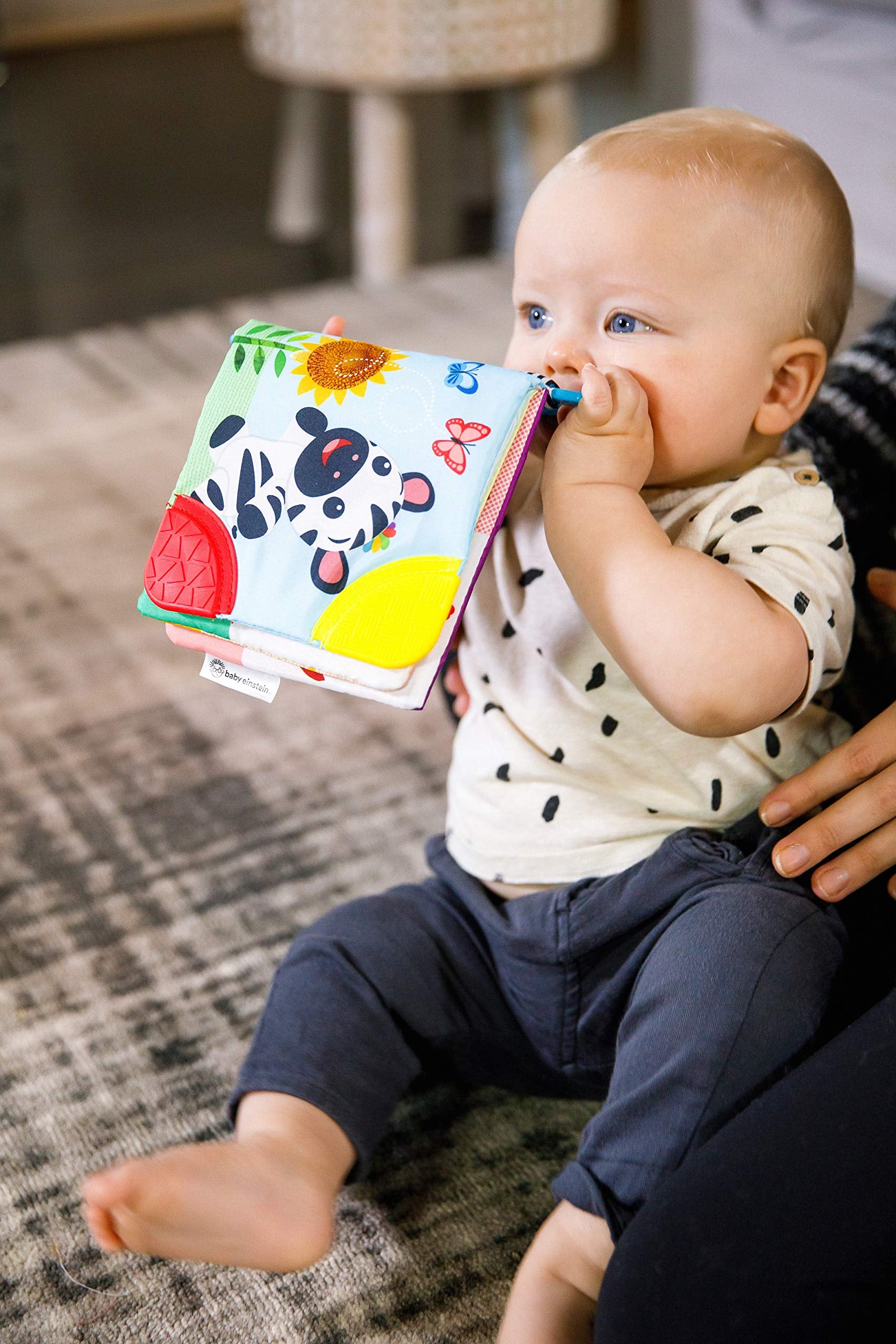 Baby Einstein Curious Explorers Teether Book Take-Along Toy for Newborns + 8