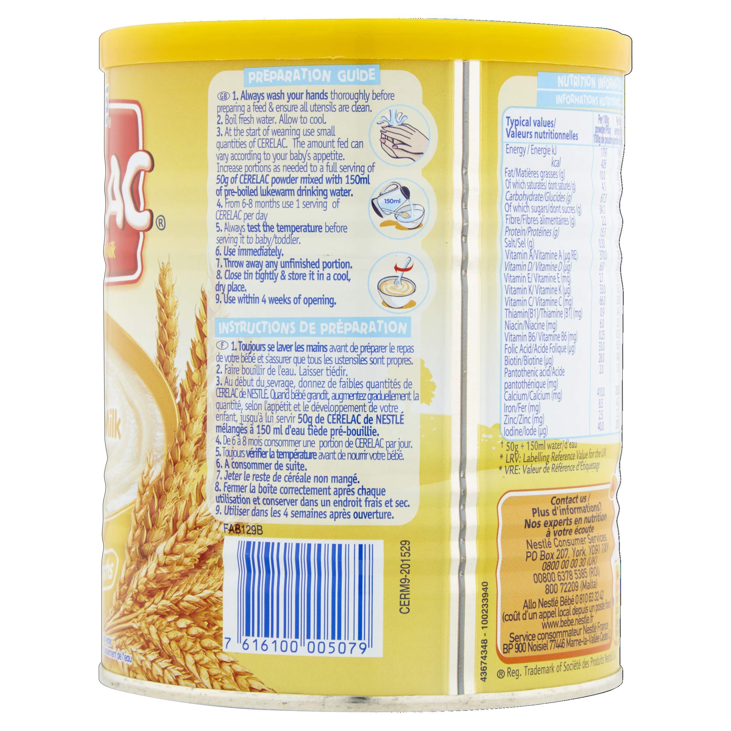 Cerelac Wheat Infant Cereal with Milk - Suitable from 6 Months+ | 400g