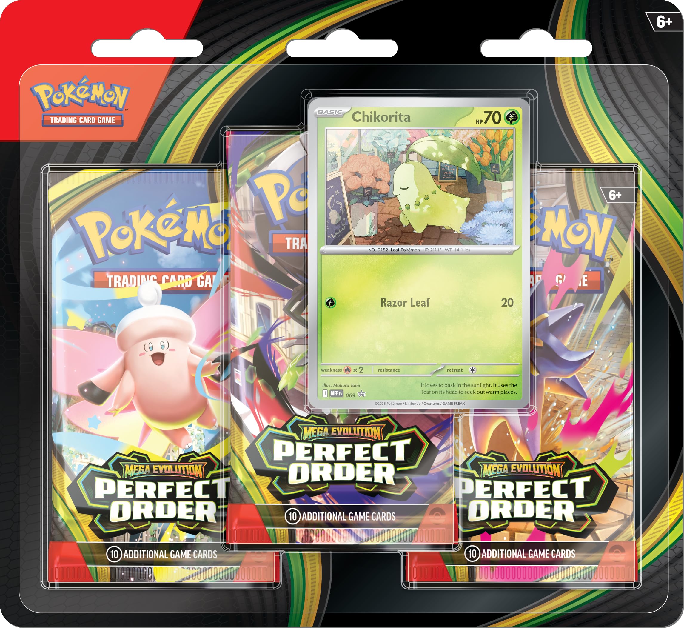 Pokémon TCG: Mega Evolution—Perfect Order Triple Pack | Includes 1 Foil Promo Card | Ages 7+
