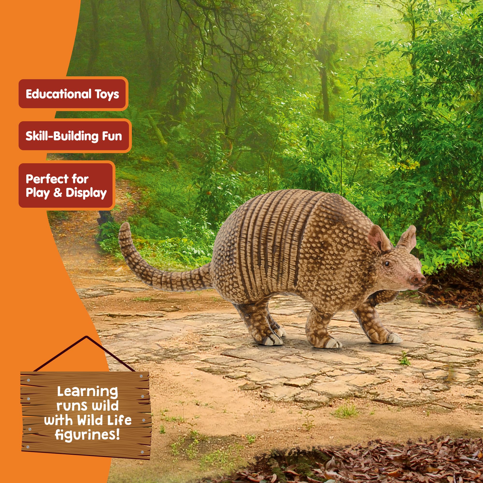 Schleich WILD LIFE Armadillo Figurine 14874 | Ages 3+ | Realistic Polyvinyl Chloride Toy 4