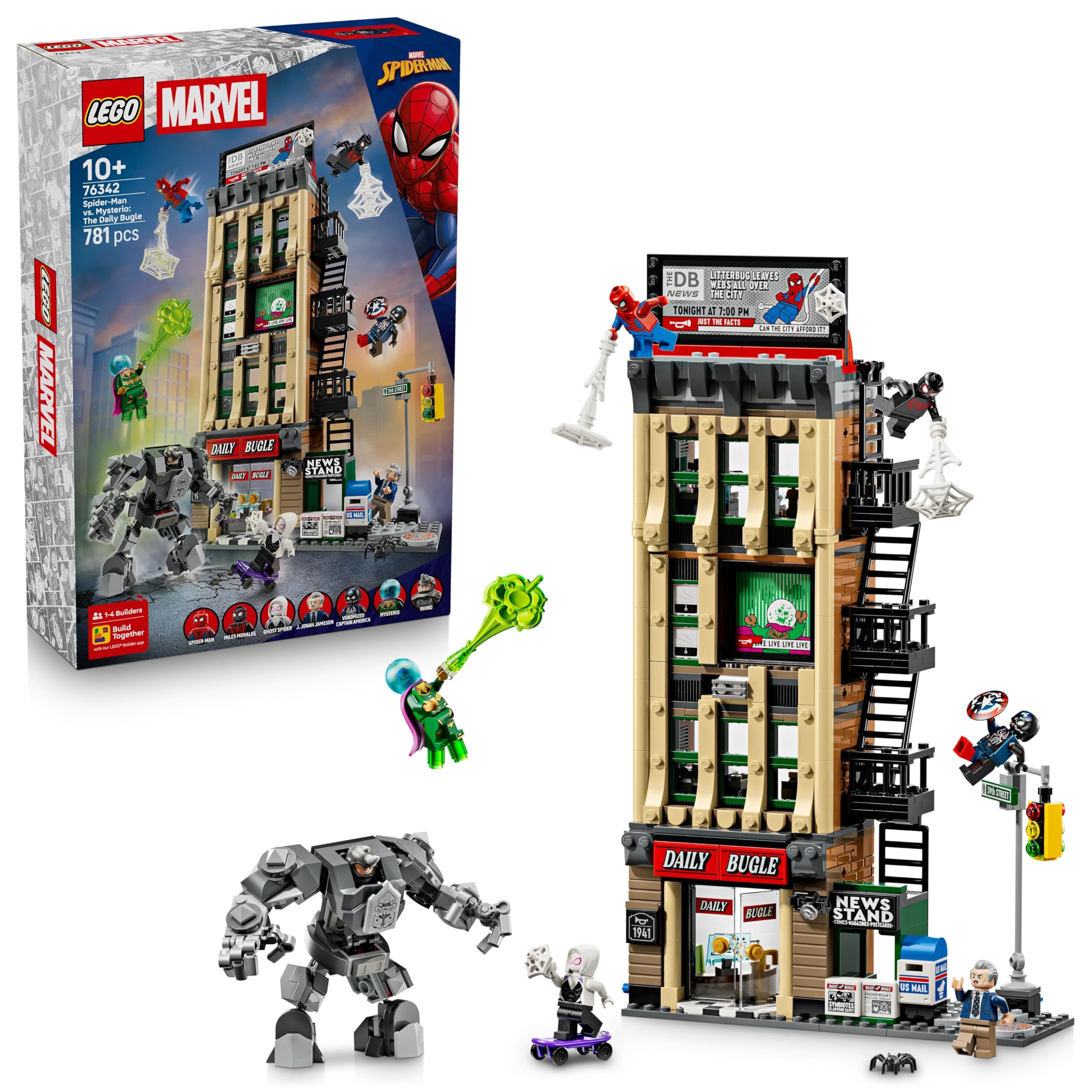 LEGO Marvel Spider-Man vs. Mysterio: The Daily Bugle Building Set 76342 | Ages 10+