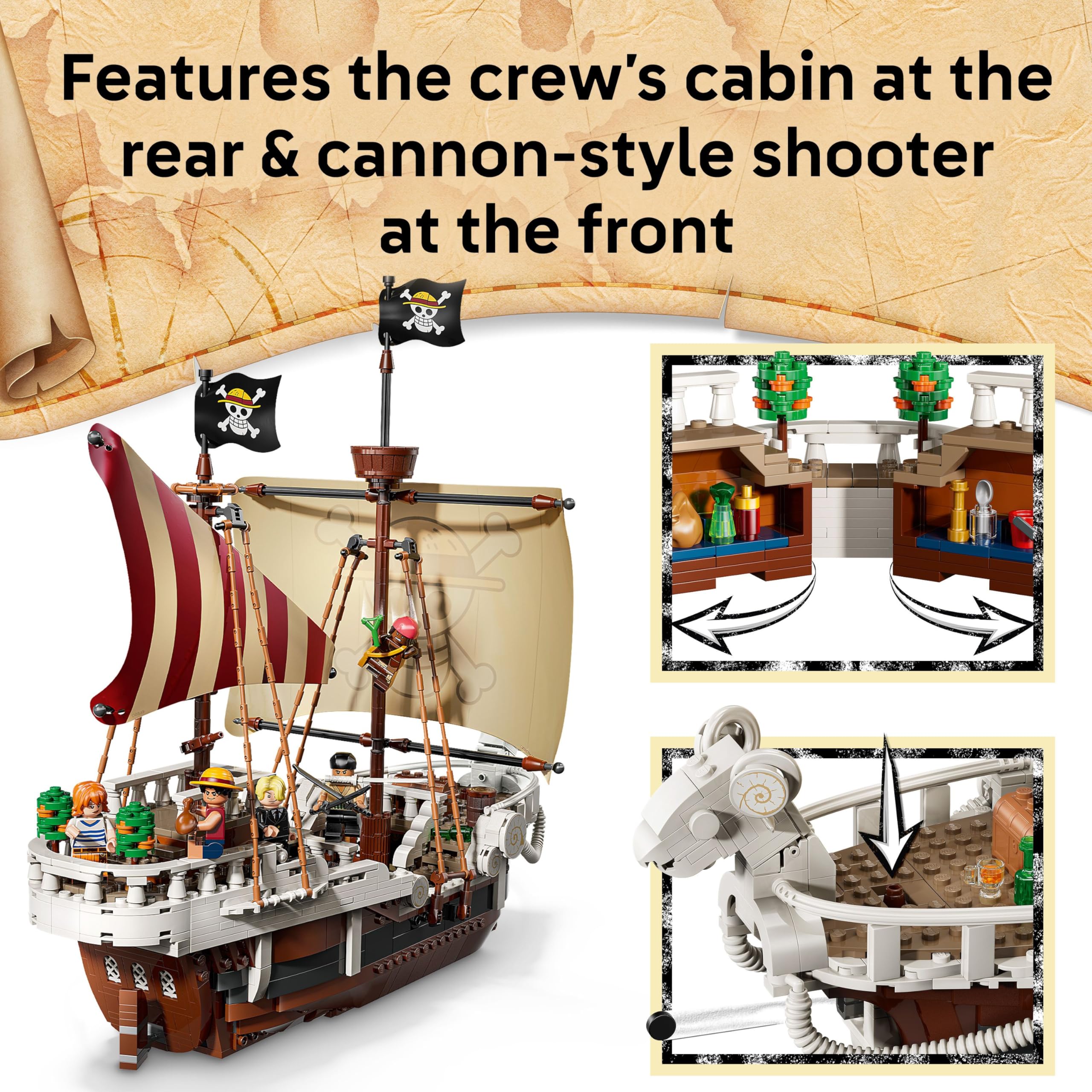 LEGO ONE PIECE The Going Merry Pirate Ship Building Set 75639 for Ages 10+ 4