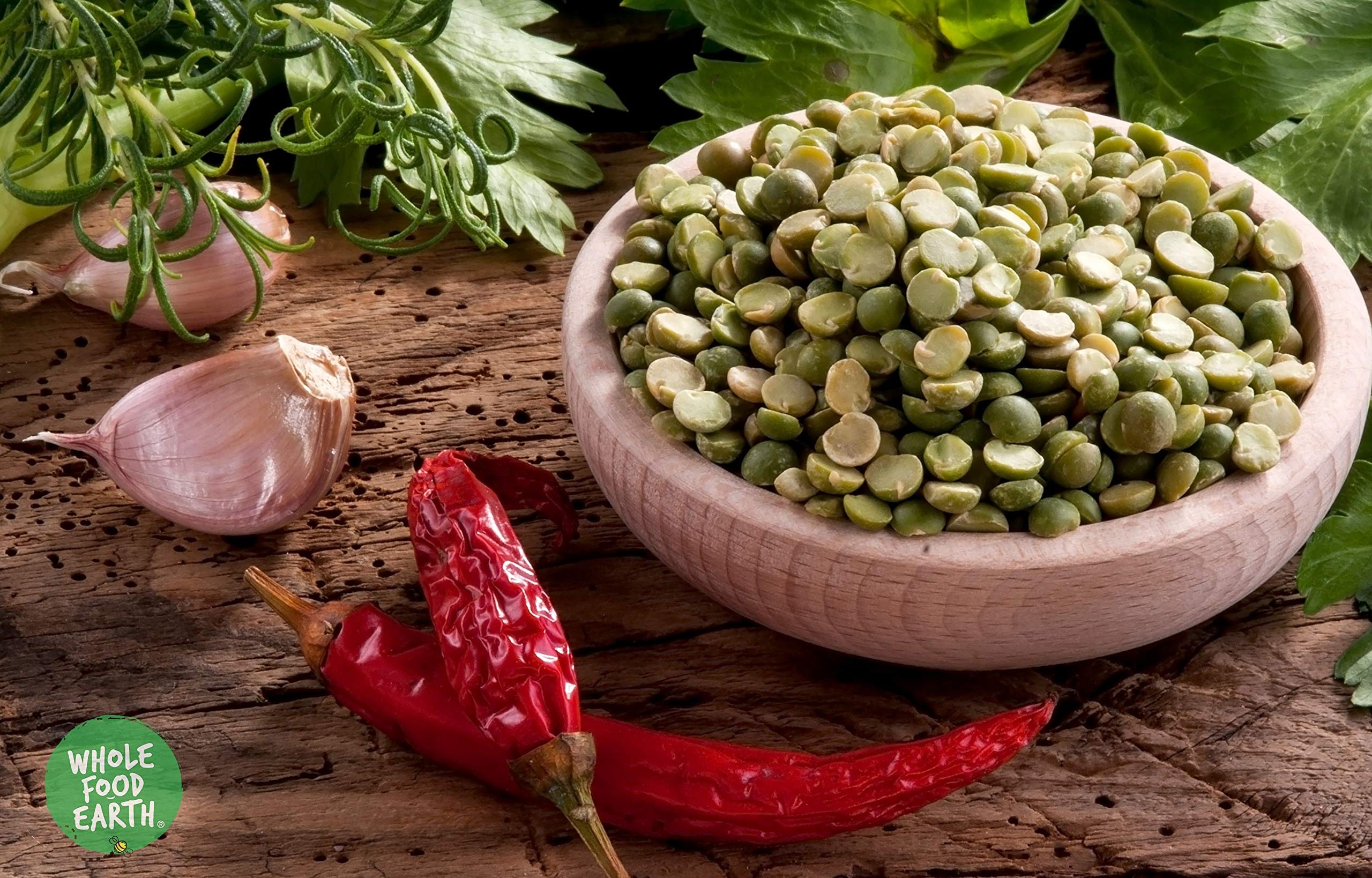 Wholefood Earth Green Split Peas - 500g | High Fibre | High Protein | GMO Free 3