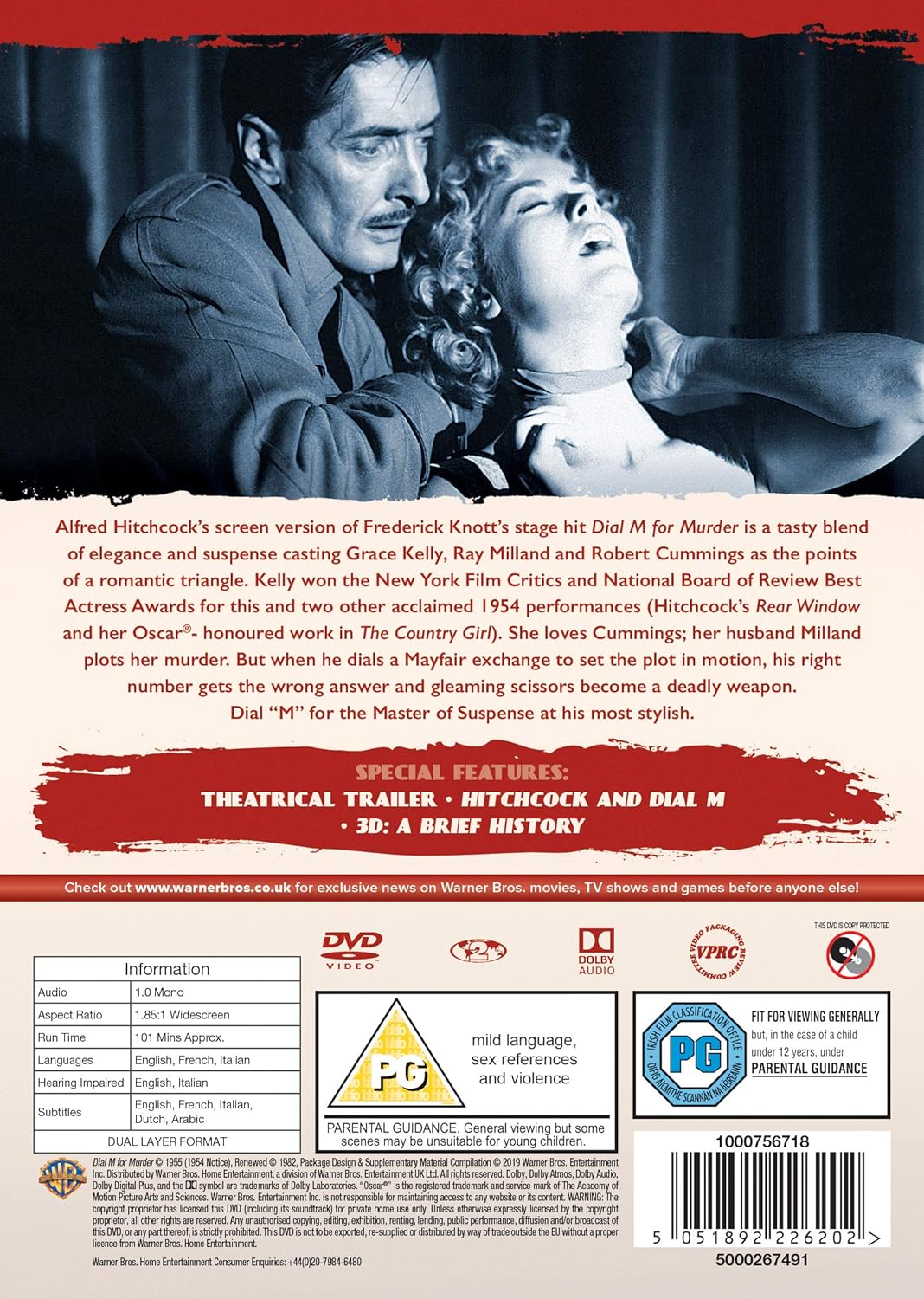Dial M for Murder (1954) - DVD Theatrical Cut (Region 2) 3