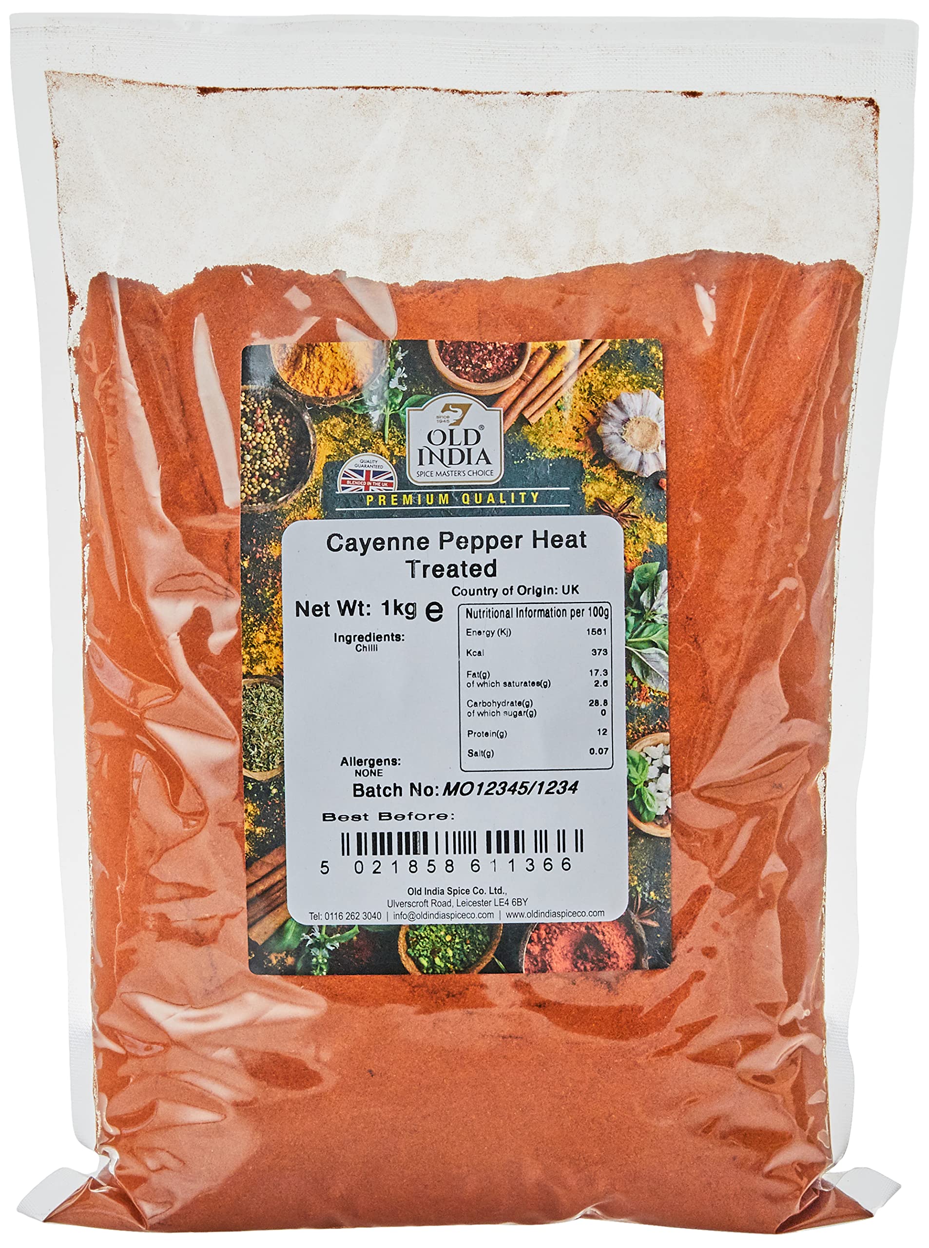 Old India - Cayenne Pepper Heat Treated 1kg
