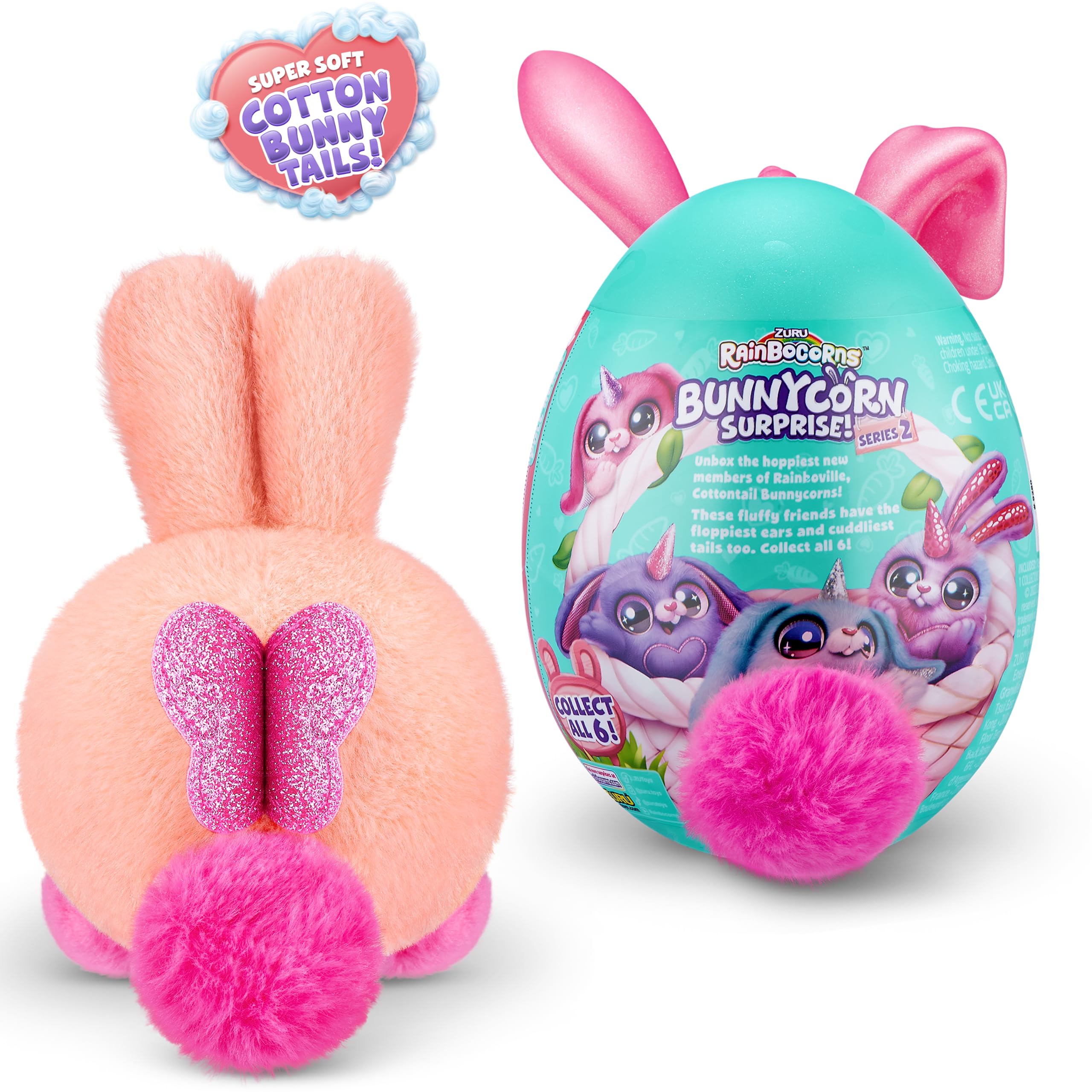 Rainbocorns Bunnycorn Series 2 - 2 Pack Plush Toy | 4 Surprises Inside | Collectible 3