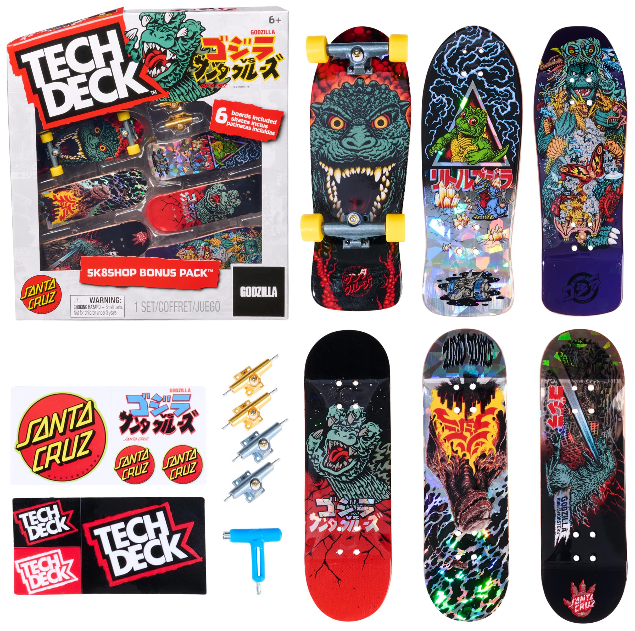 Tech Deck Sk8shop Bonus Pack Fingerboard Set | Build 3 Complete Skateboards | Ages 6+