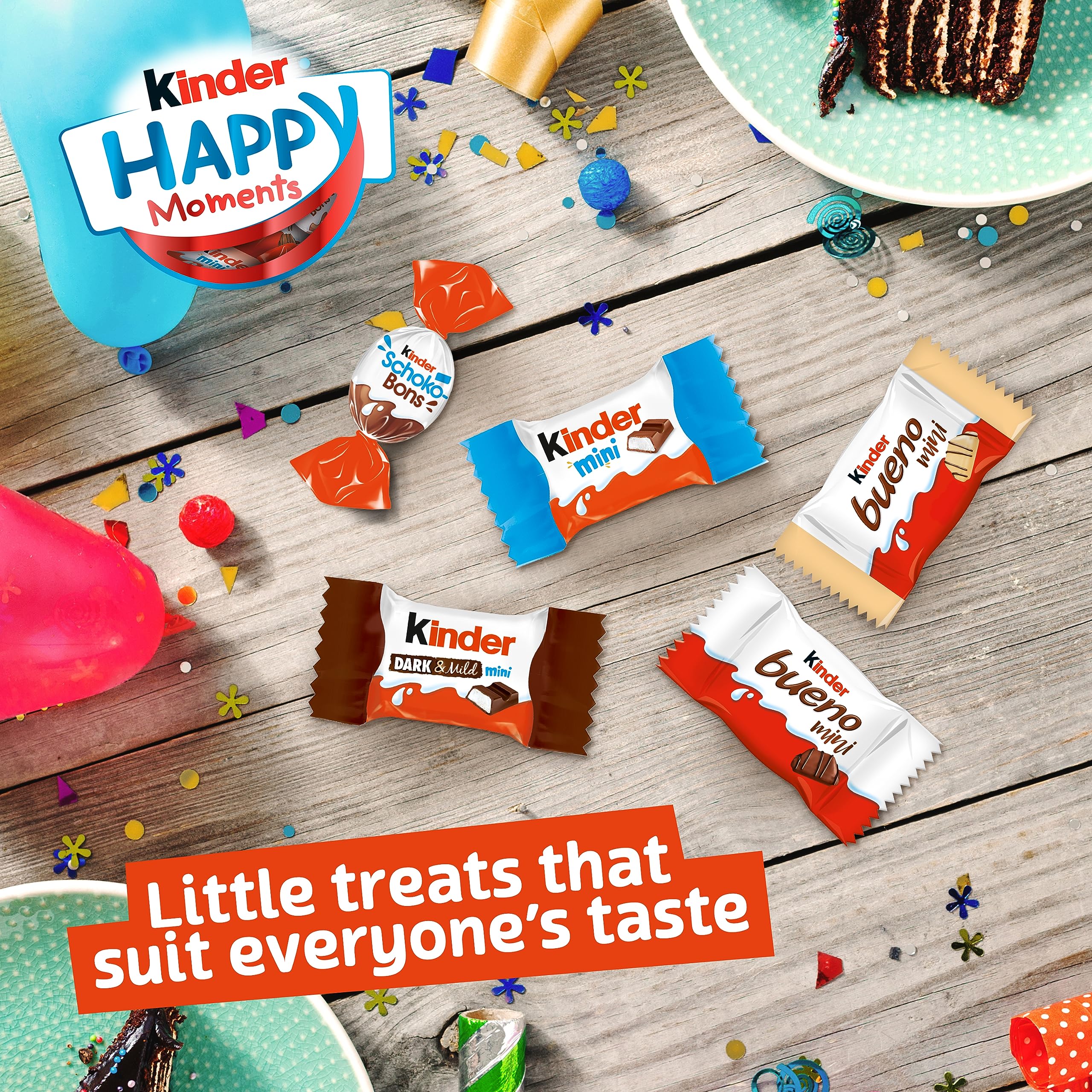 Kinder Happy Moments Exklusive Schokoladen-Geschenkbox – 1 kg Großpackung zum Teilen mit verschiedenen Minis 6