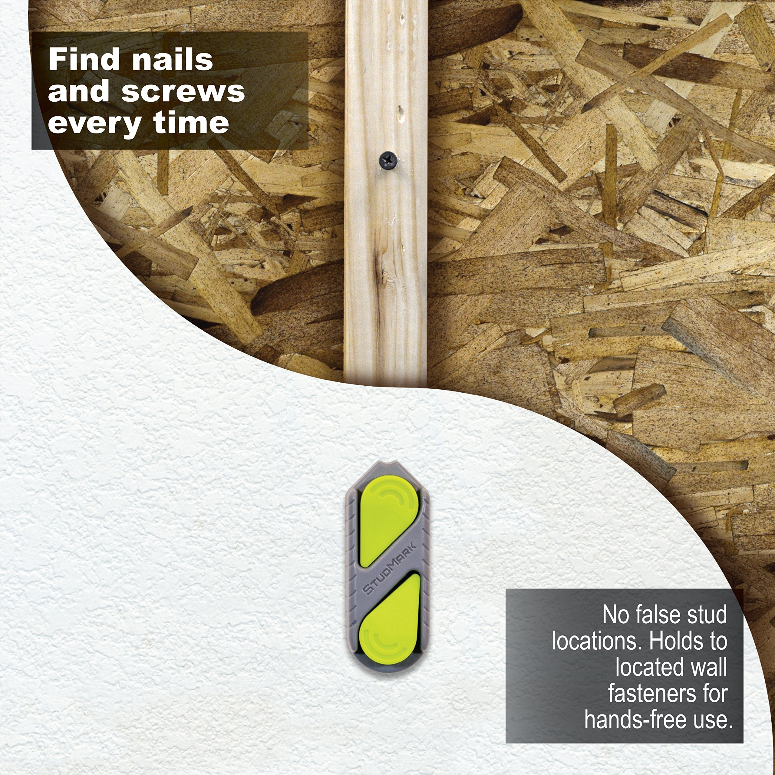 Calculated Industries Studmark Magnetic Stud Finder - Includes 2 Removable Markers | Green 4