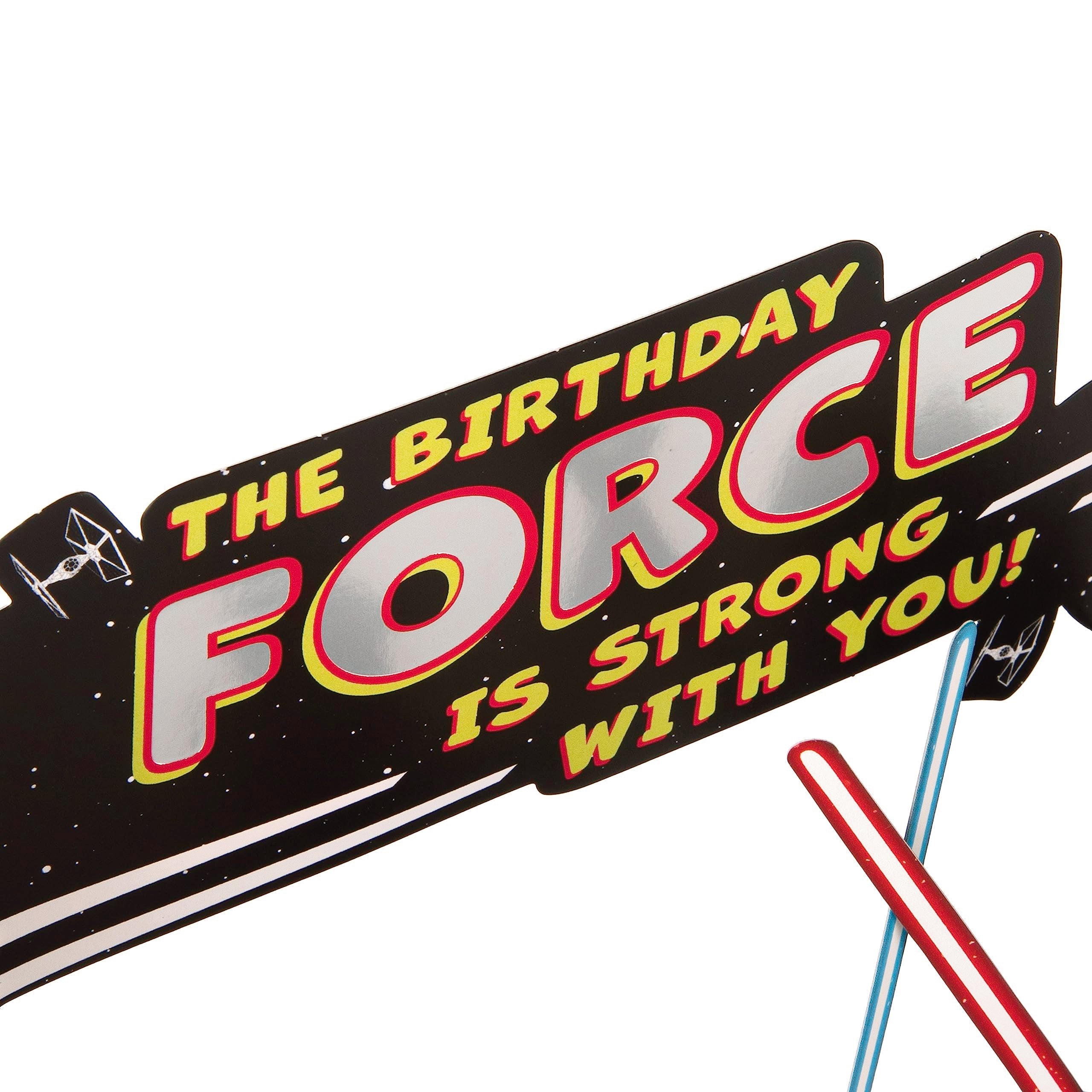 Hallmark Star Wars Birthday Card - 3D Pop Up Luke Skywalker & Darth Vader Design | FSC Certified 4