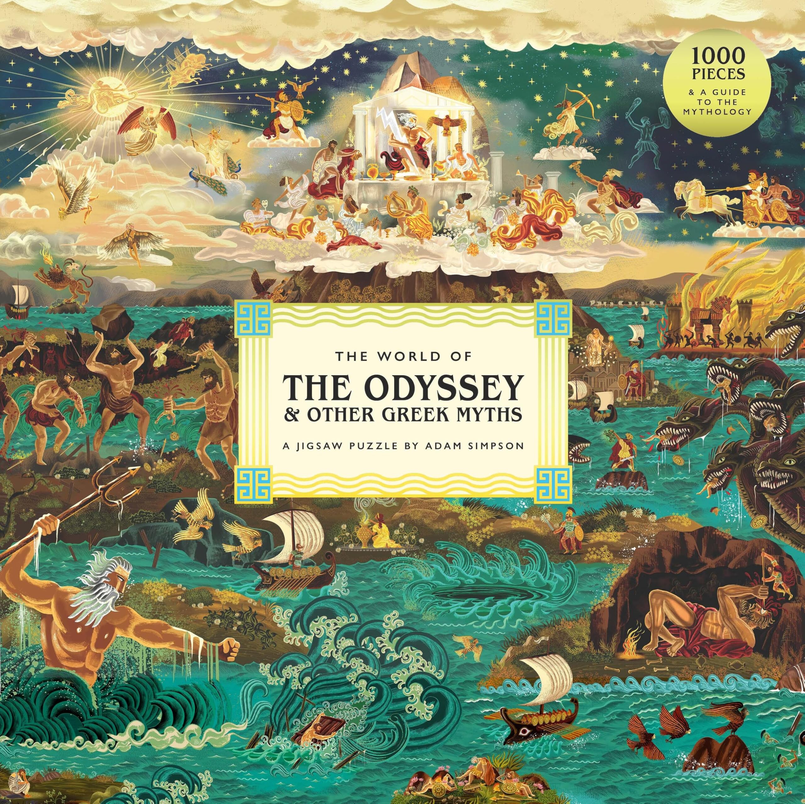 Laurence King The World of the Odyssey & Other Greek Myths Jigsaw Puzzle - 1000 Pieces | 19 x 27 inches